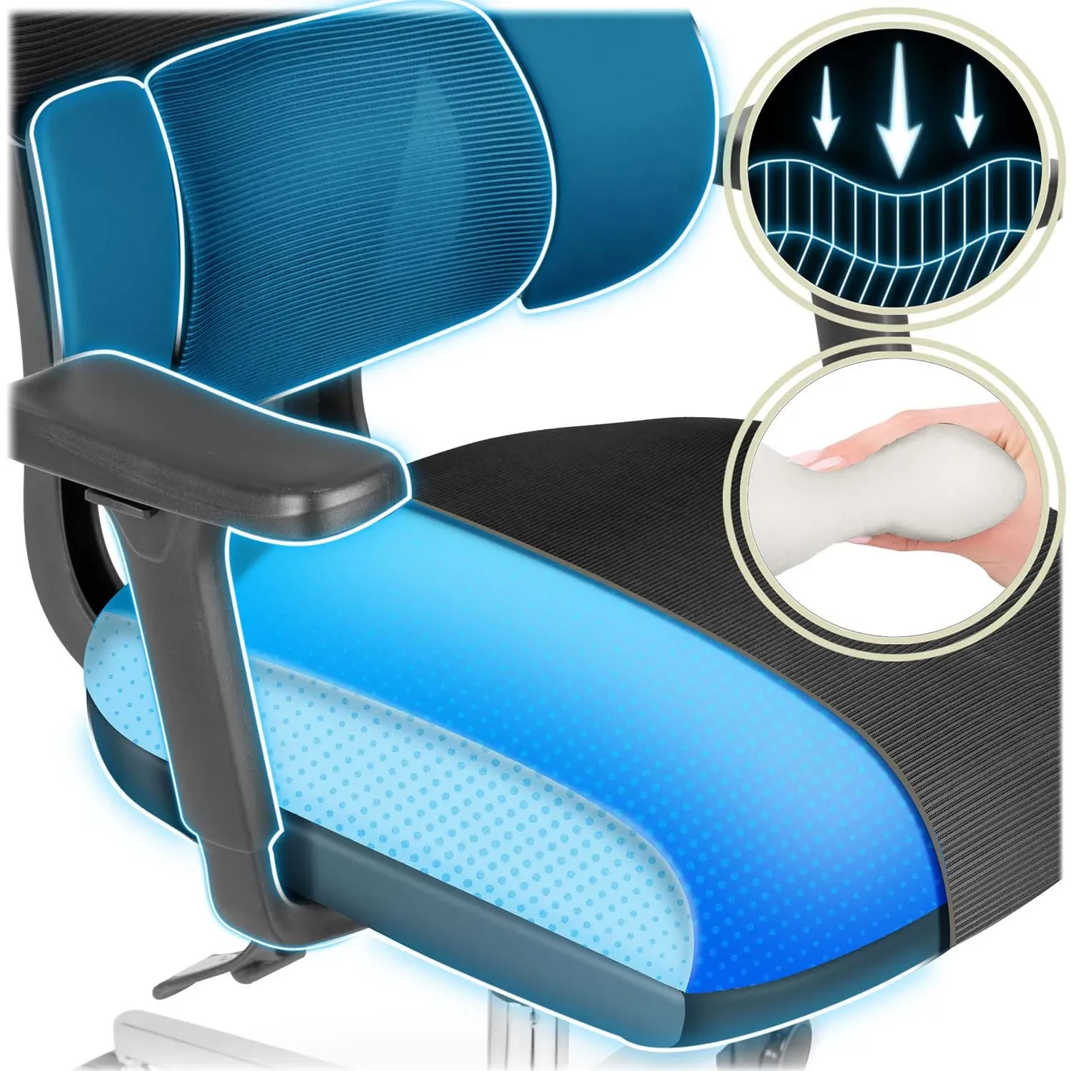 Sofotel Talin mikro tinklelio biuro kėdė – juoda - nuotrauka 1