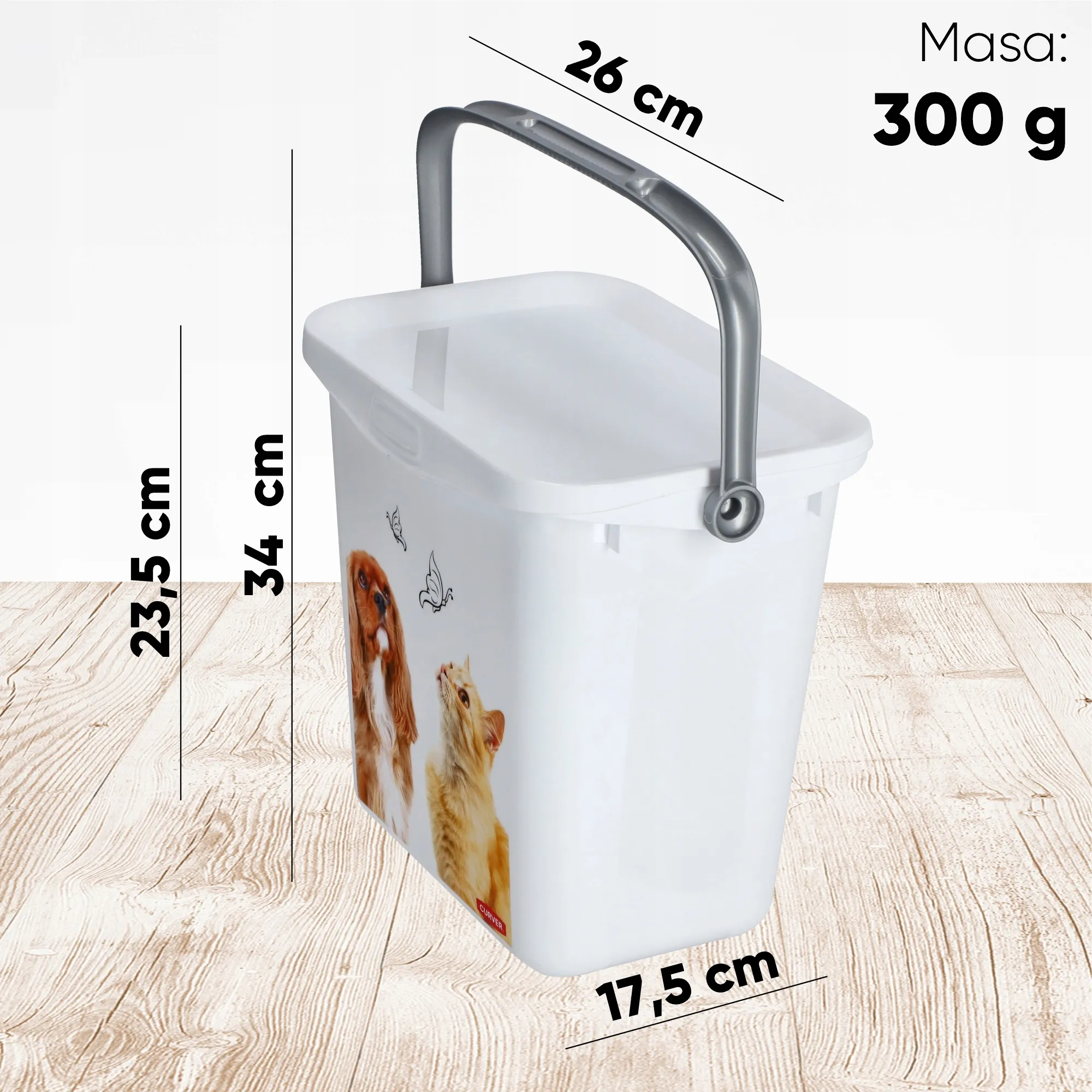 „Curver Pet Life“ 6 l maisto ir žaislų konteineris, baltas