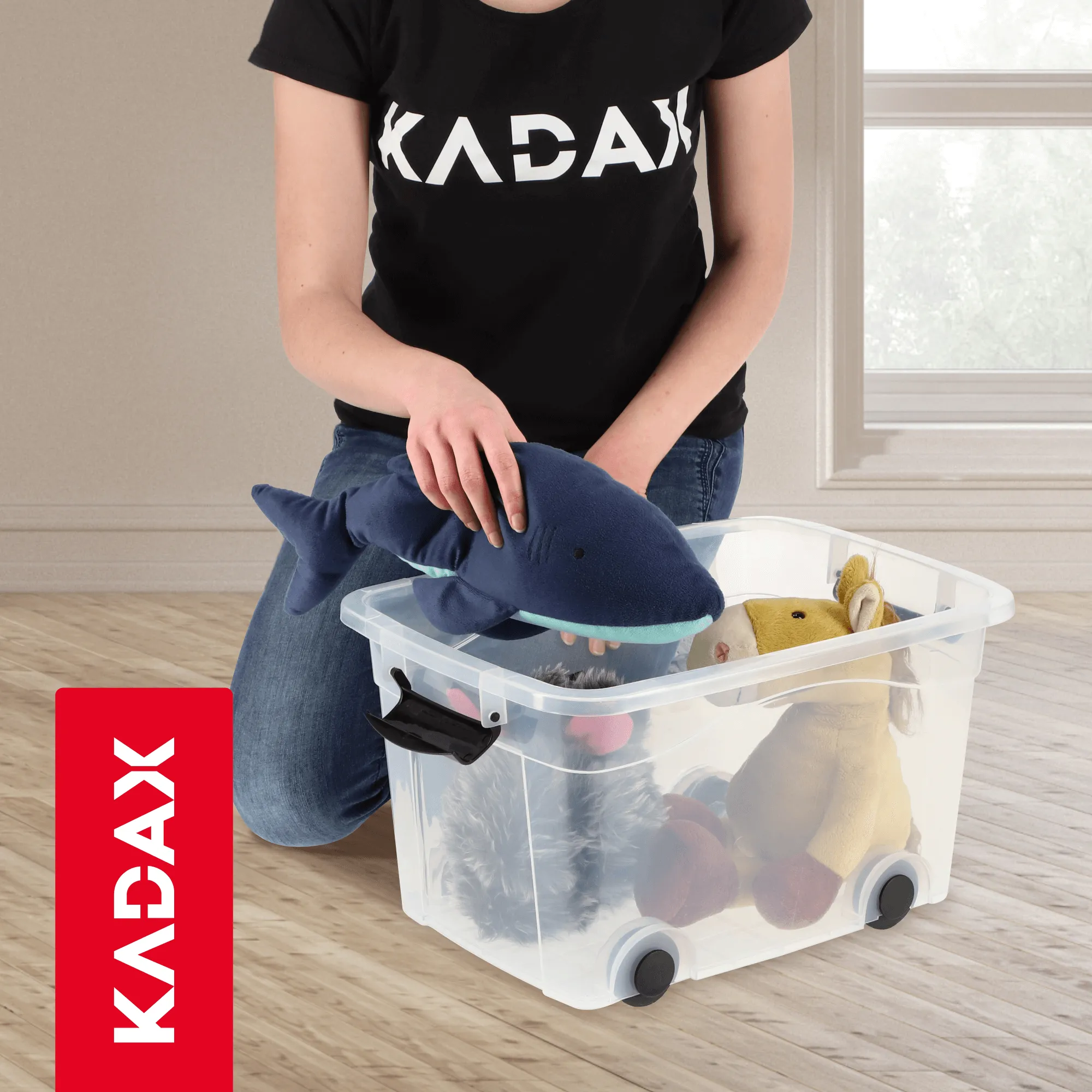 Vado 40 litrų plastikinė šiukšliadėžė su ratukais, žalia