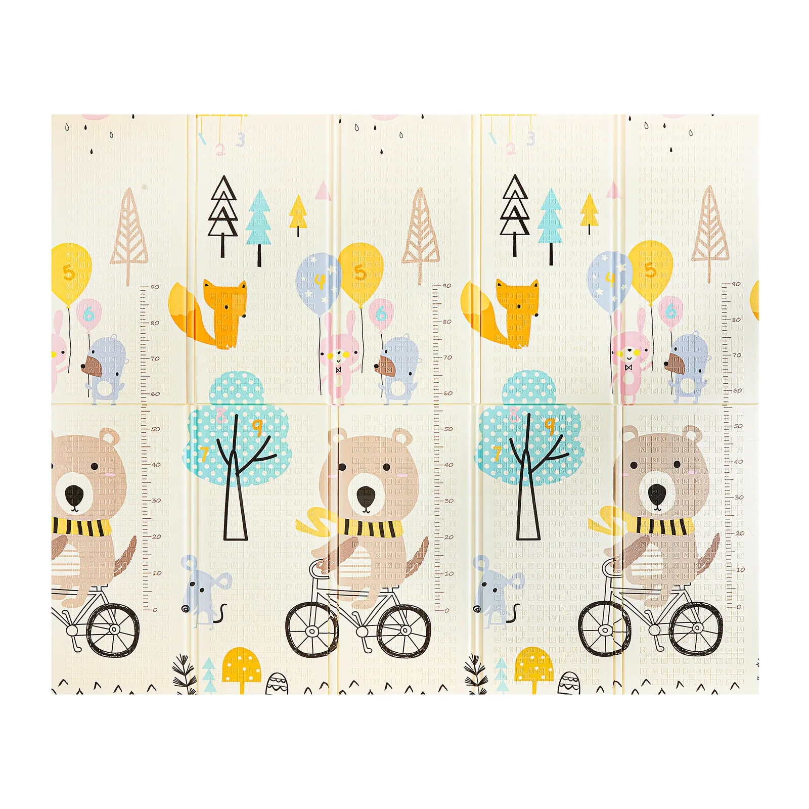 Žaidimų kilimėlis kūdikiams Meškiukas ant dviračio 200 x 180 cm