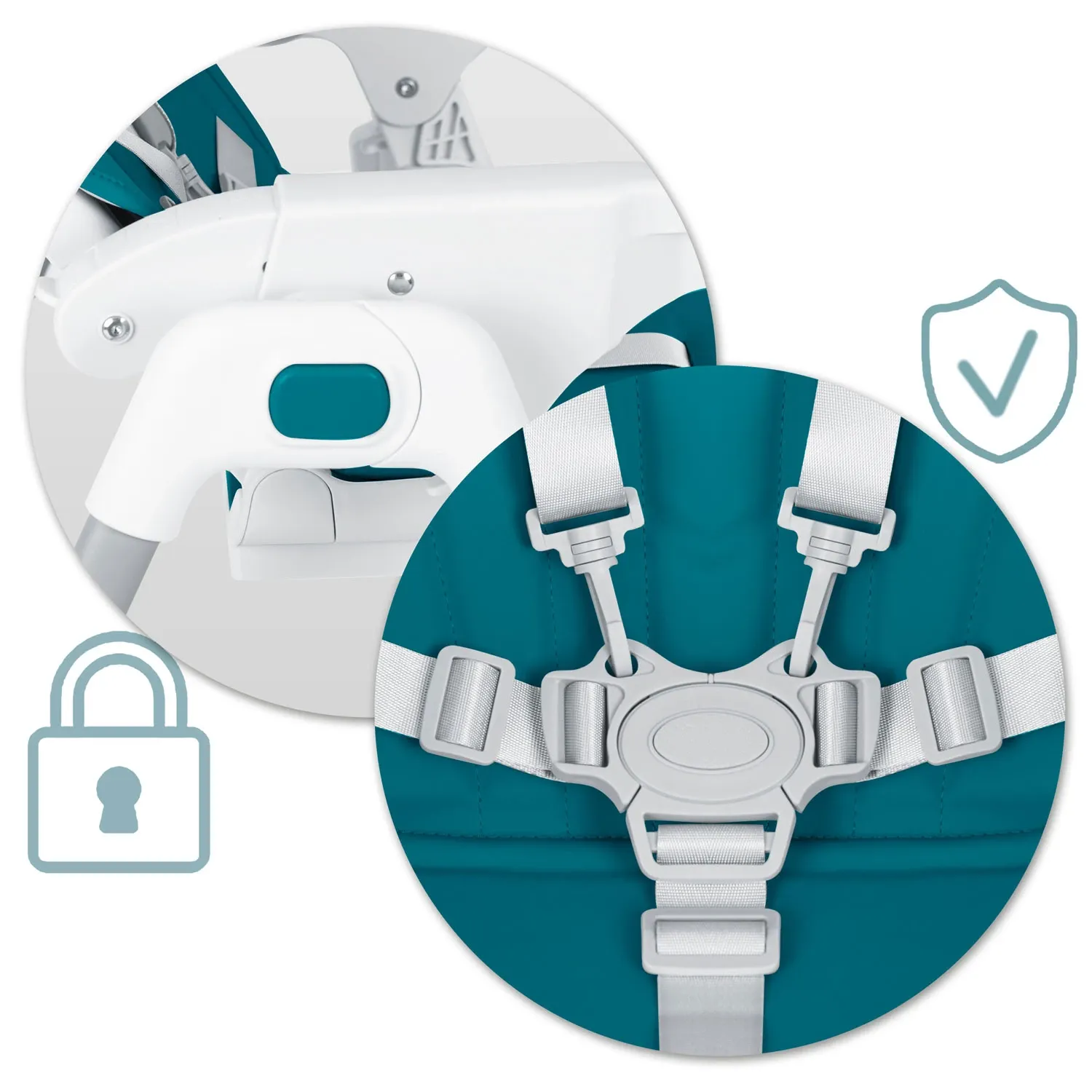 Ricokids Tulo mėlyna maitinimo kėdutė - nuotrauka 1