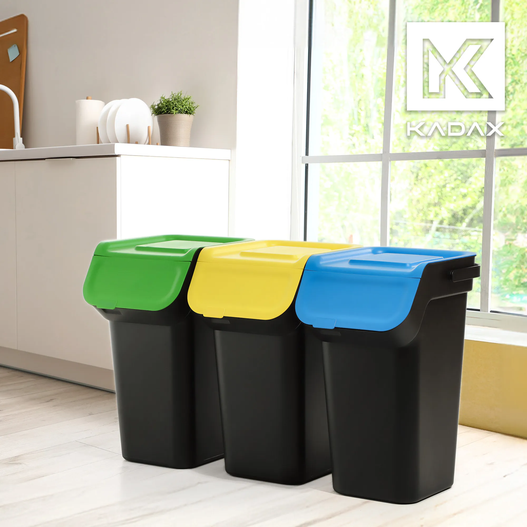 Pagney 3x25L juodų šiukšliadėžių rinkinys