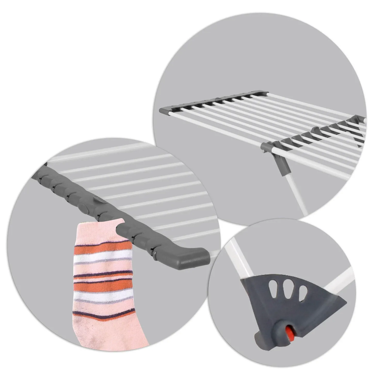 Ursula teleskopinė skalbinių džiovyklė su ratukais, 20 m - nuotrauka 1