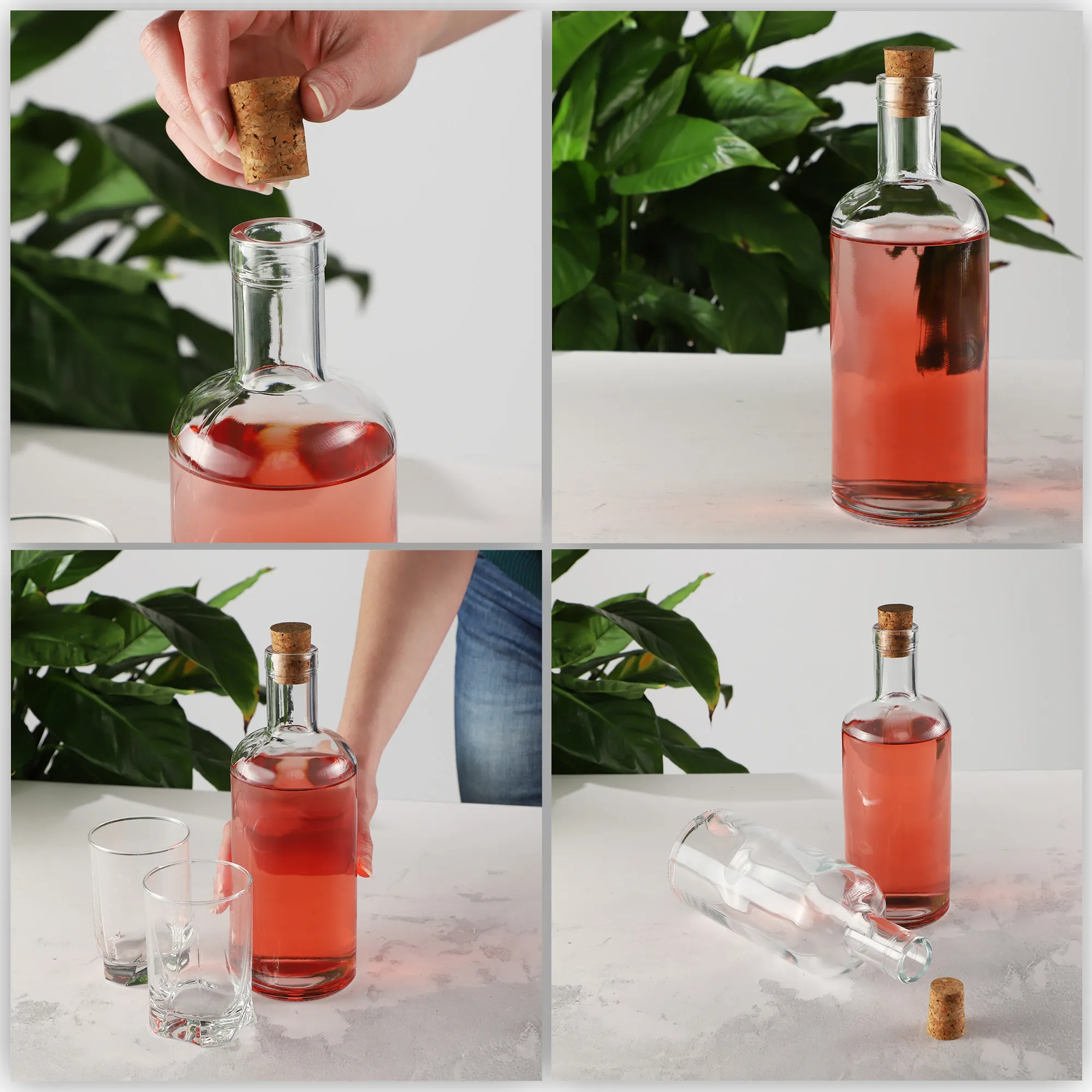 Butelis su kamščiu 700 ml, 6 vnt.