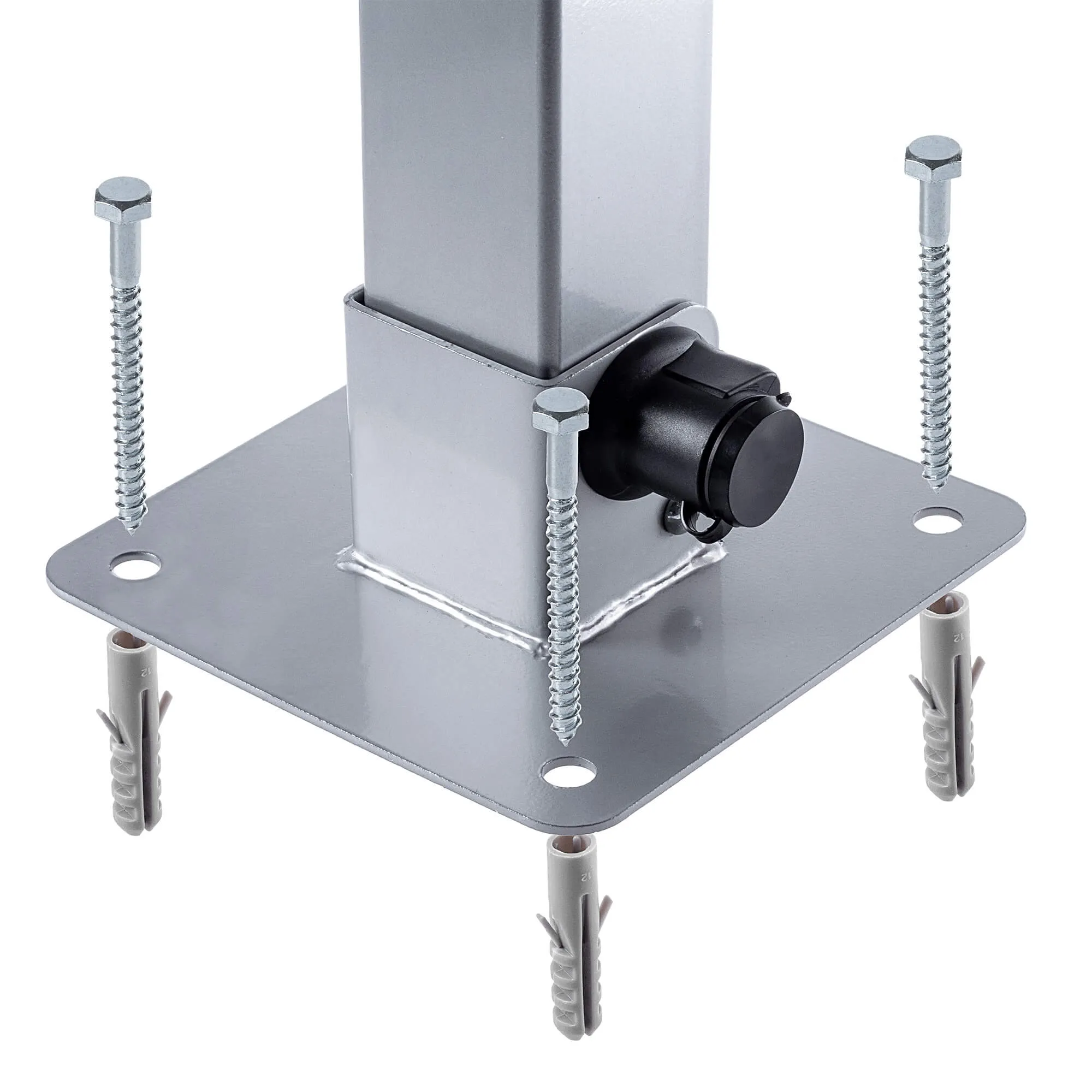 Jarnac sulankstomas parkavimo barjeras 74 x 46,5 cm pilkai raudonas