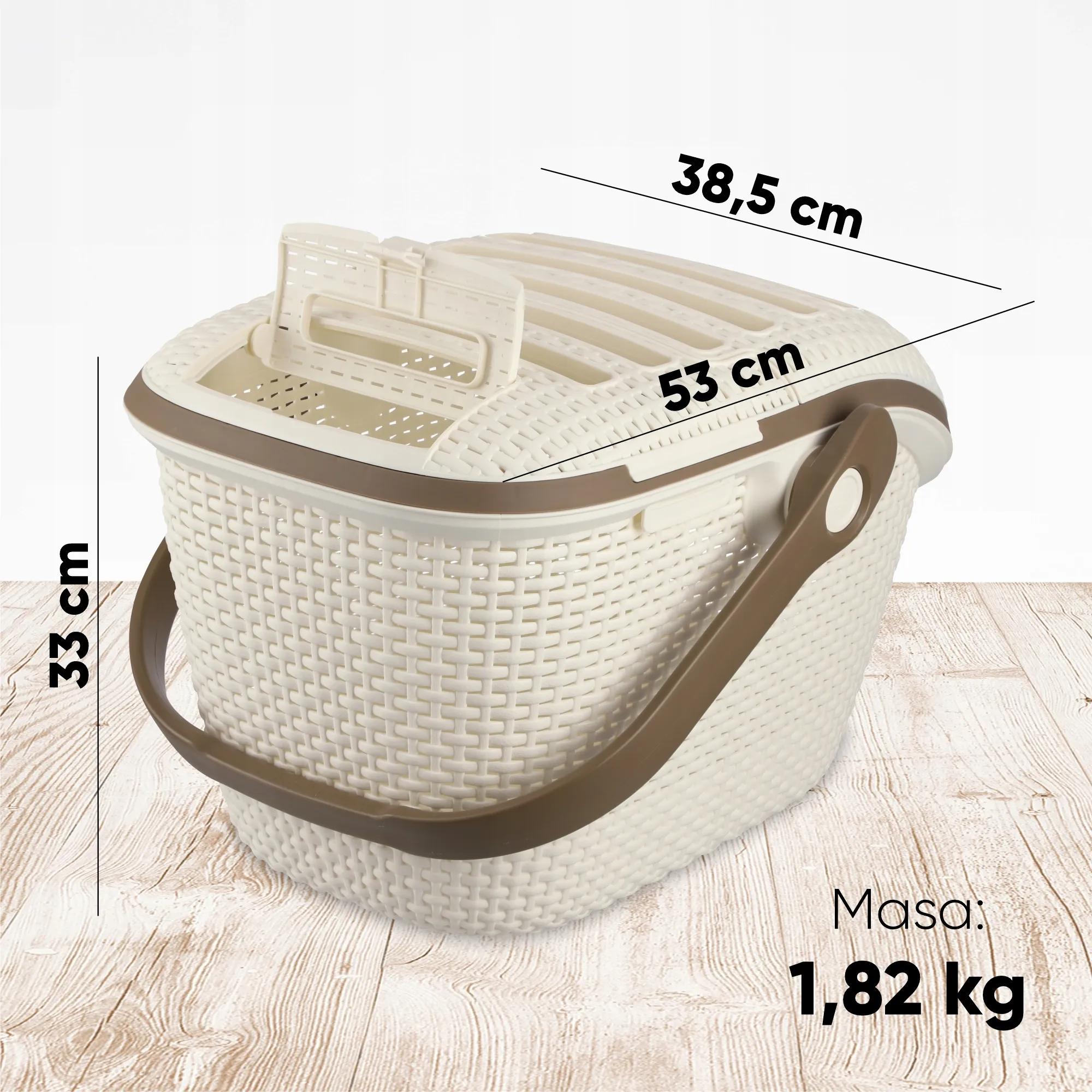 Curver Pet Life kačių kraiko dėžutė + nešioklė, smėlio spalvos