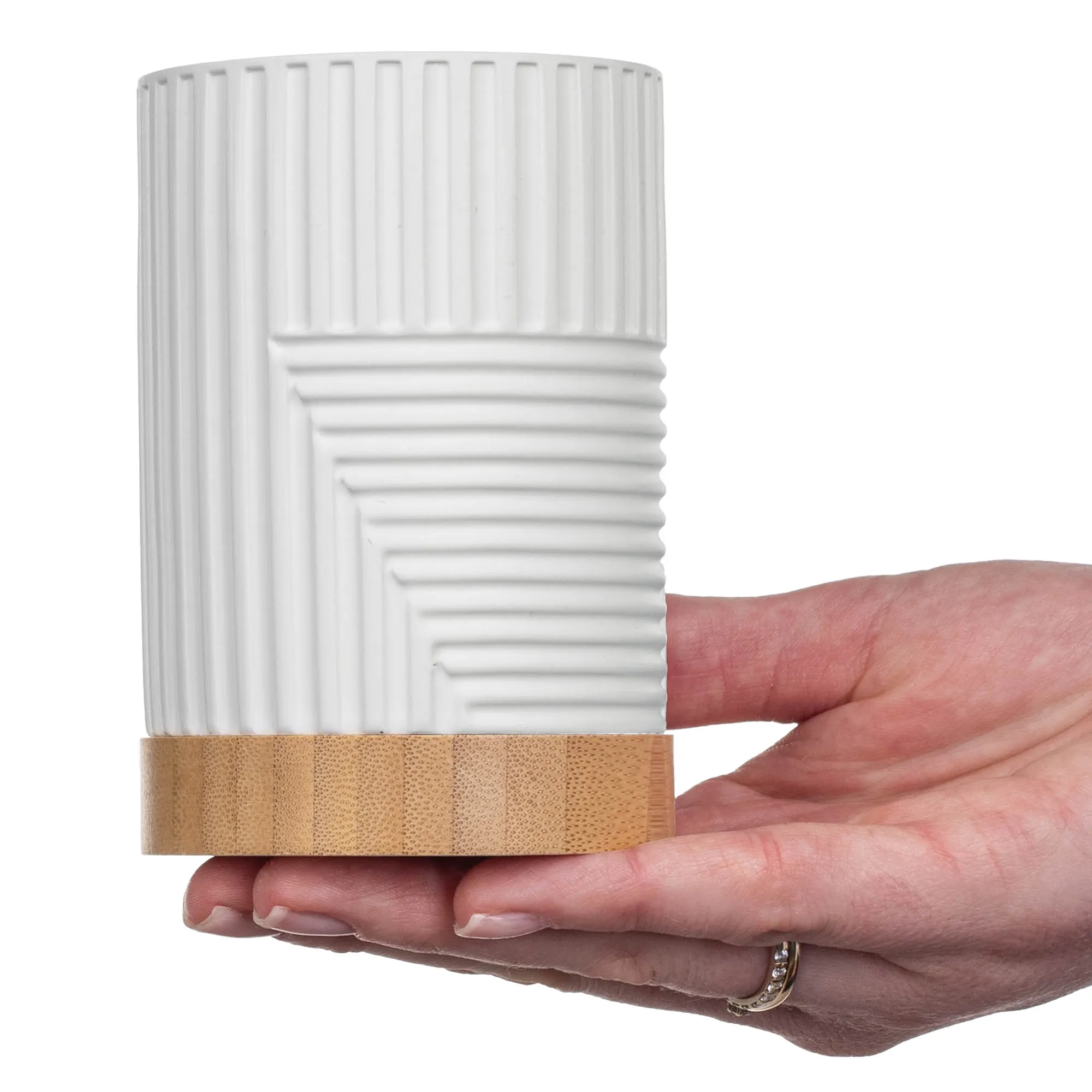 Lunel apvalus vonios puodelis, baltas