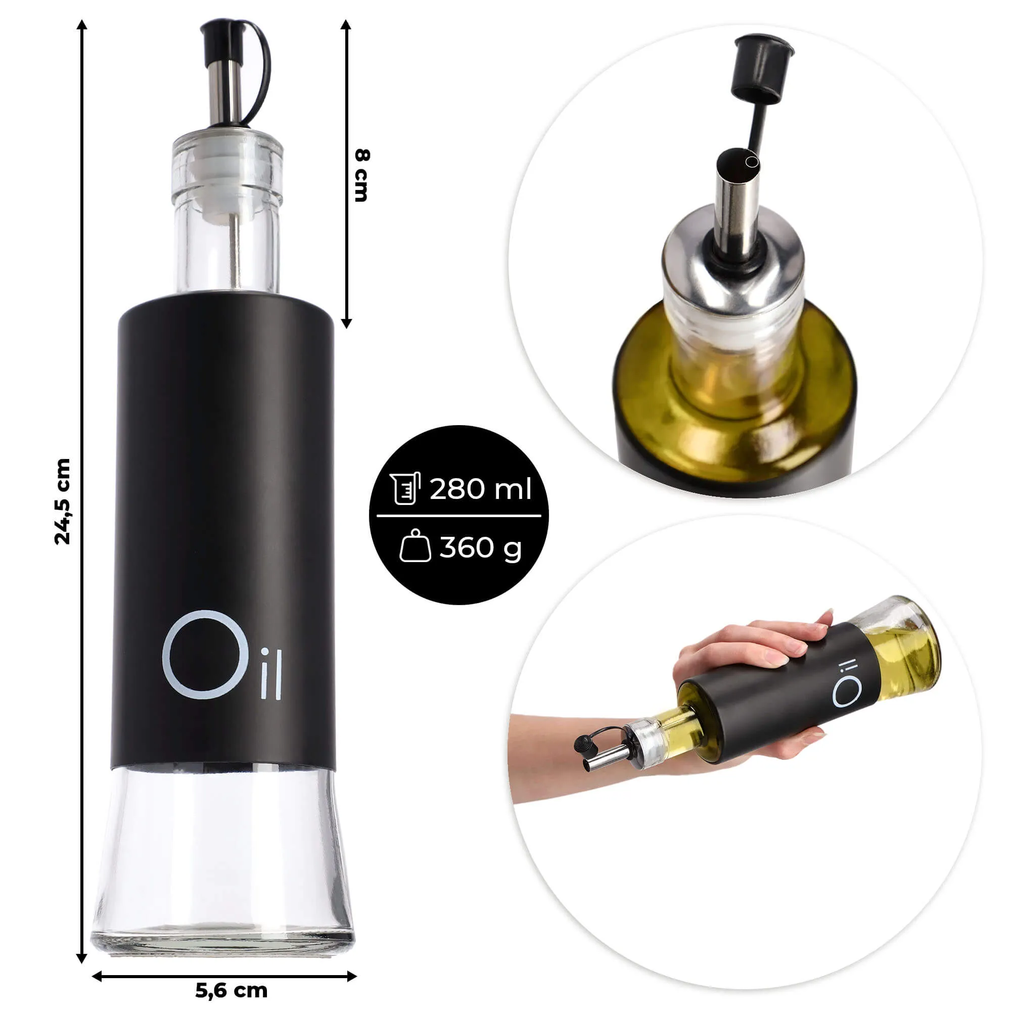 „Force“ aliejaus ir acto dozatoriai, 280 ml, 2 vnt.