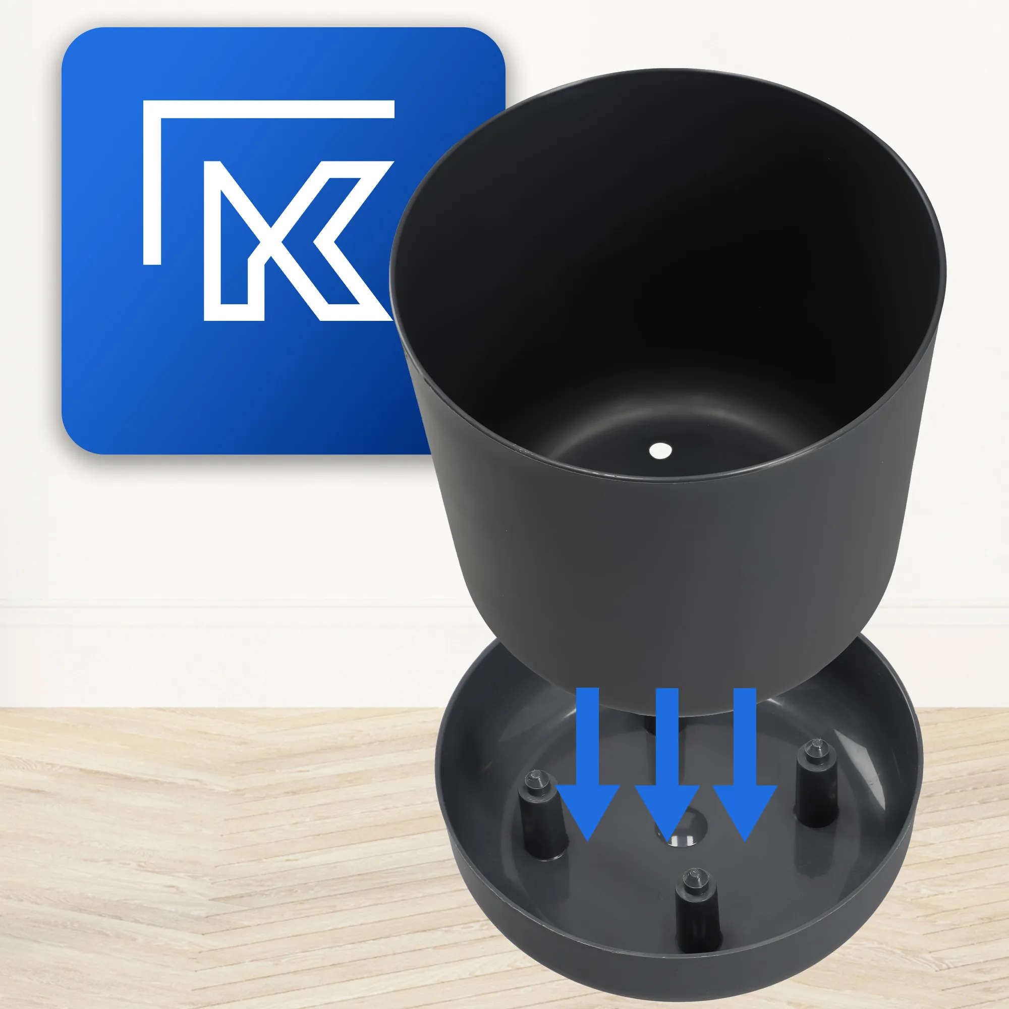 Kama vazonas su lėkštute 25 cm