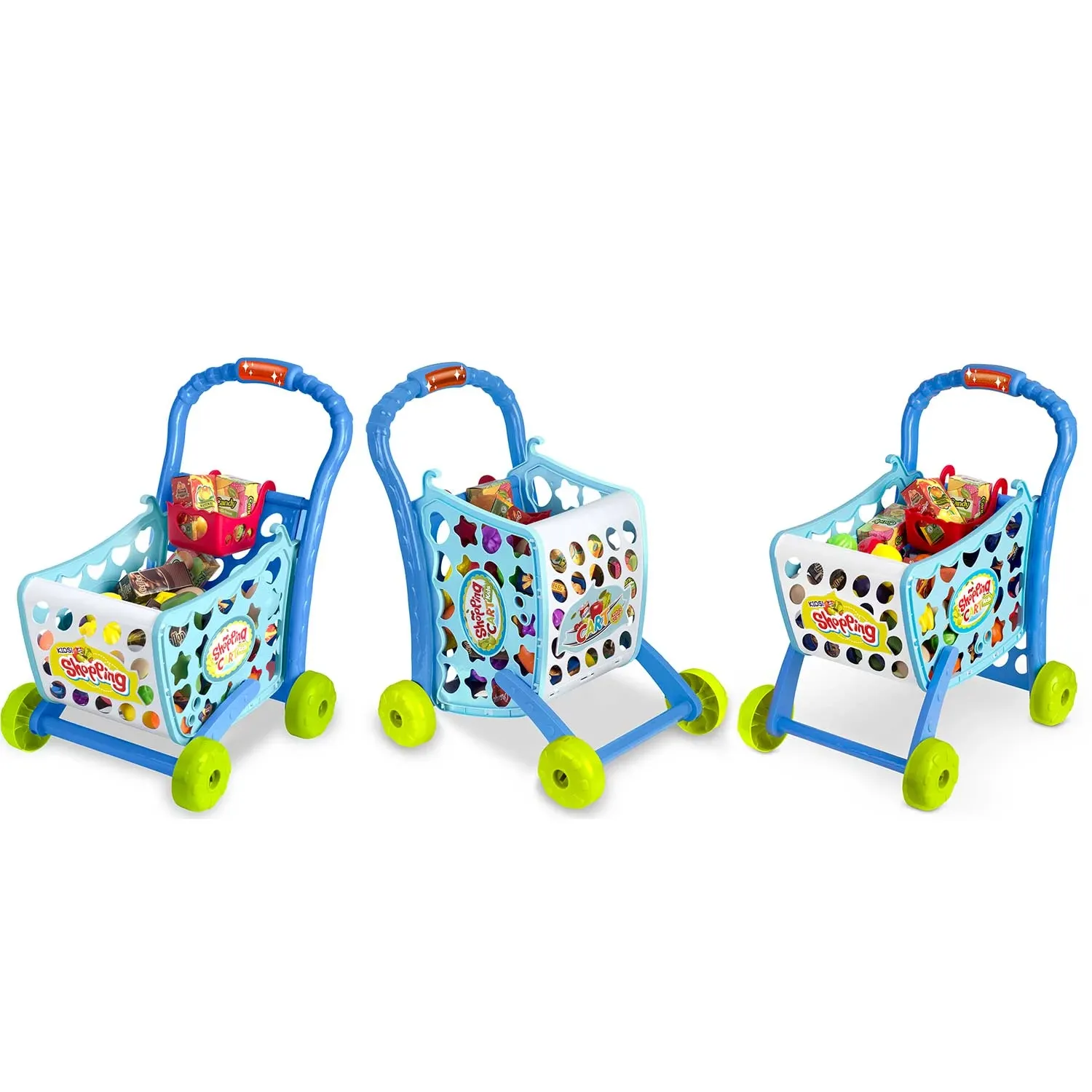 „Ricokids 773400“ pirkinių vežimėlis, mėlynas - nuotrauka 1