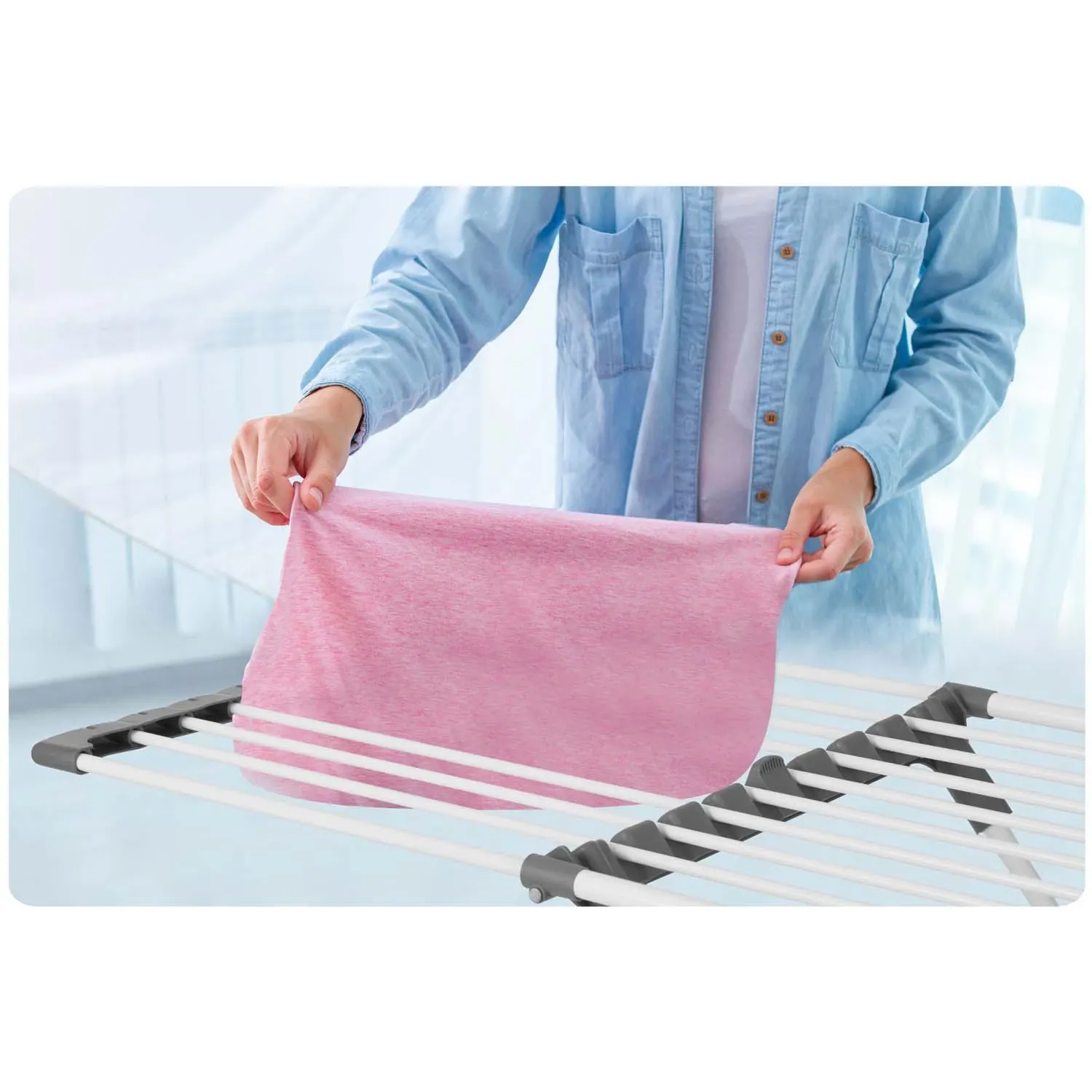 Ursula teleskopinė skalbinių džiovyklė su ratukais, 20 m - nuotrauka 1