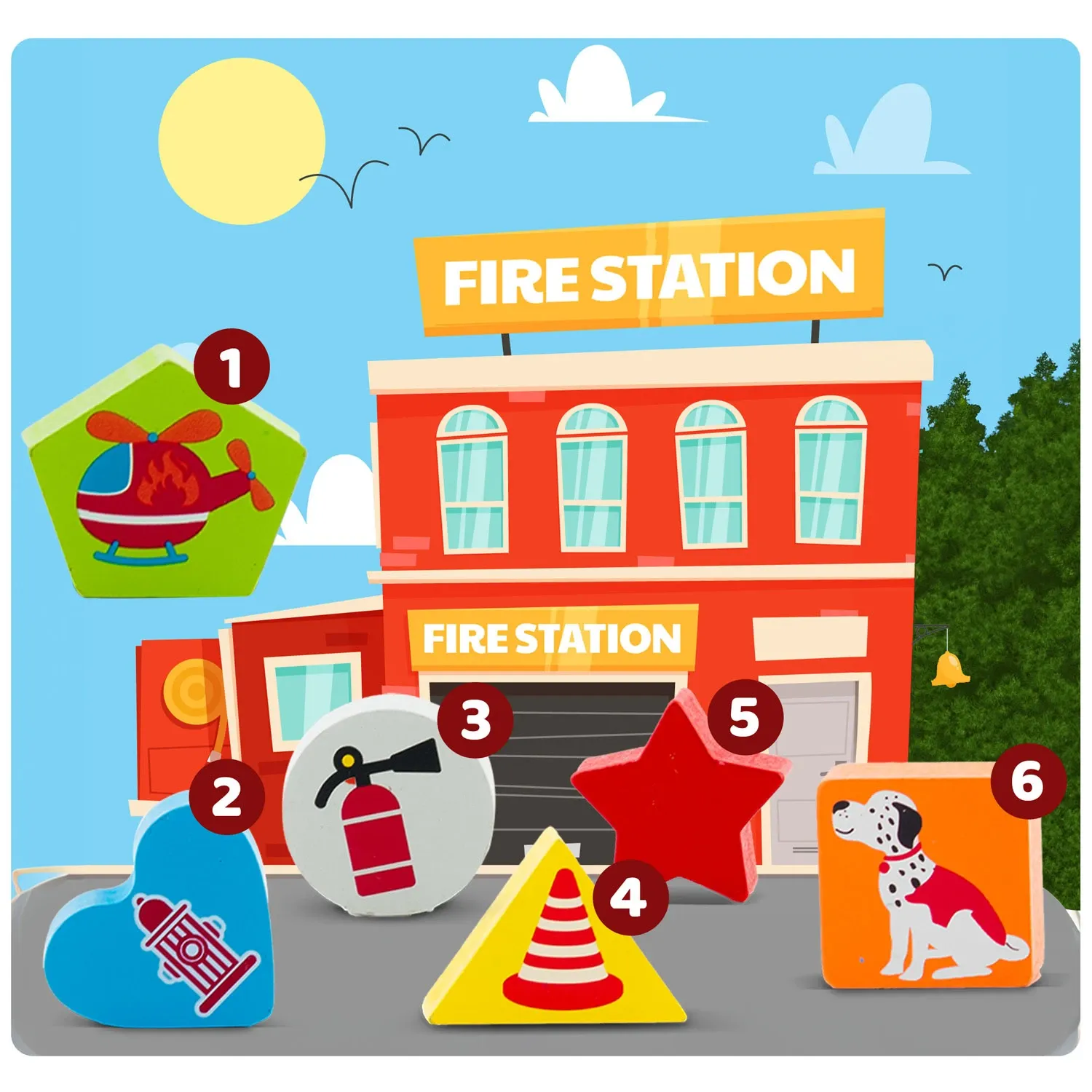 Medinis ugniagesių komandos vaikštynė RK-873 Ricokids - nuotrauka 1