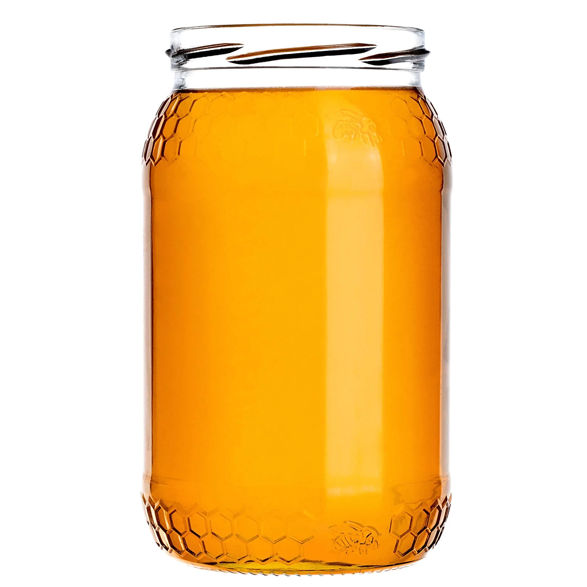 Lierde stikliniai indeliai 900 ml 82 mm 24 vnt. + dangteliai „Vitražas su bite“