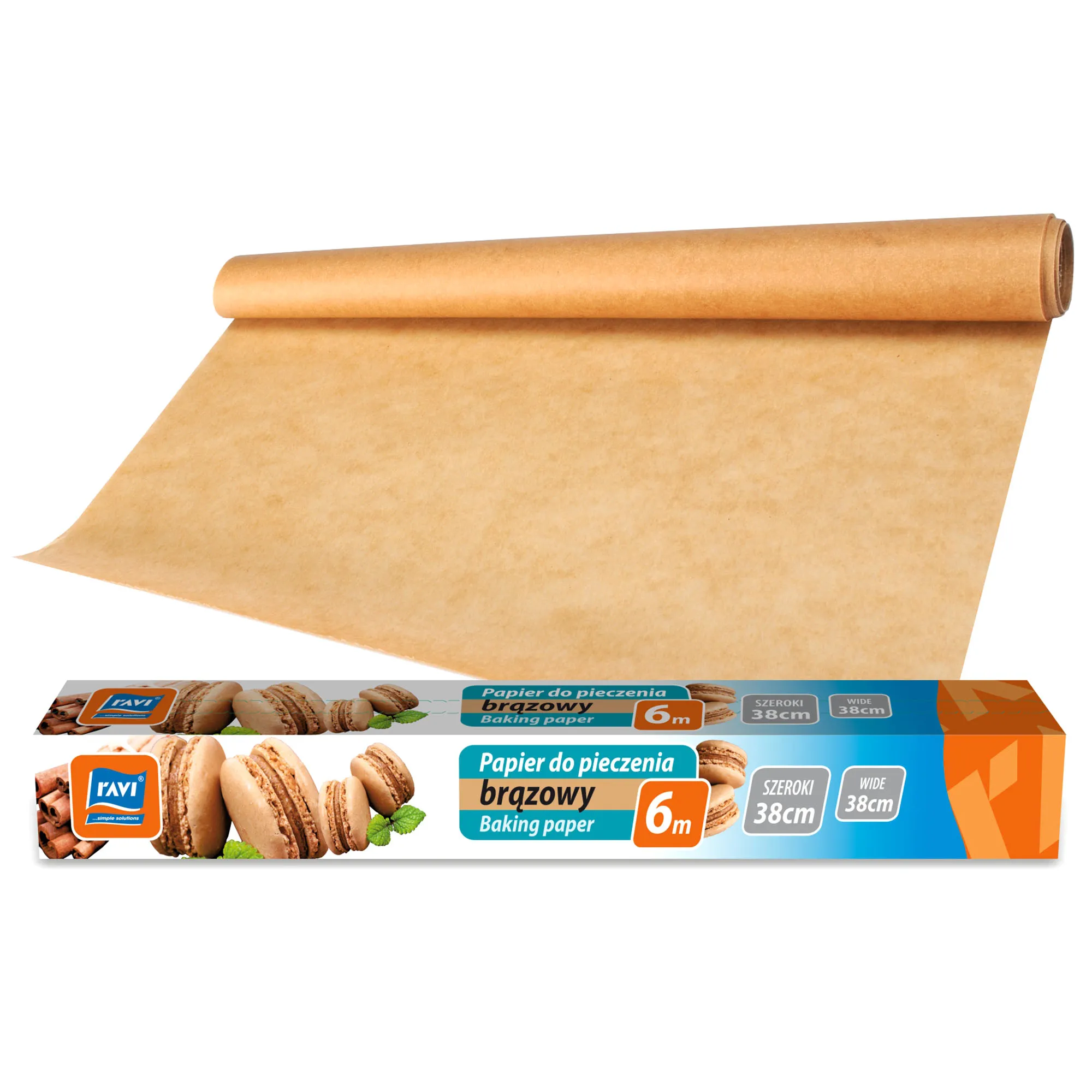 Kepimo popierius ritinėlis 6 m Ravi, rudas