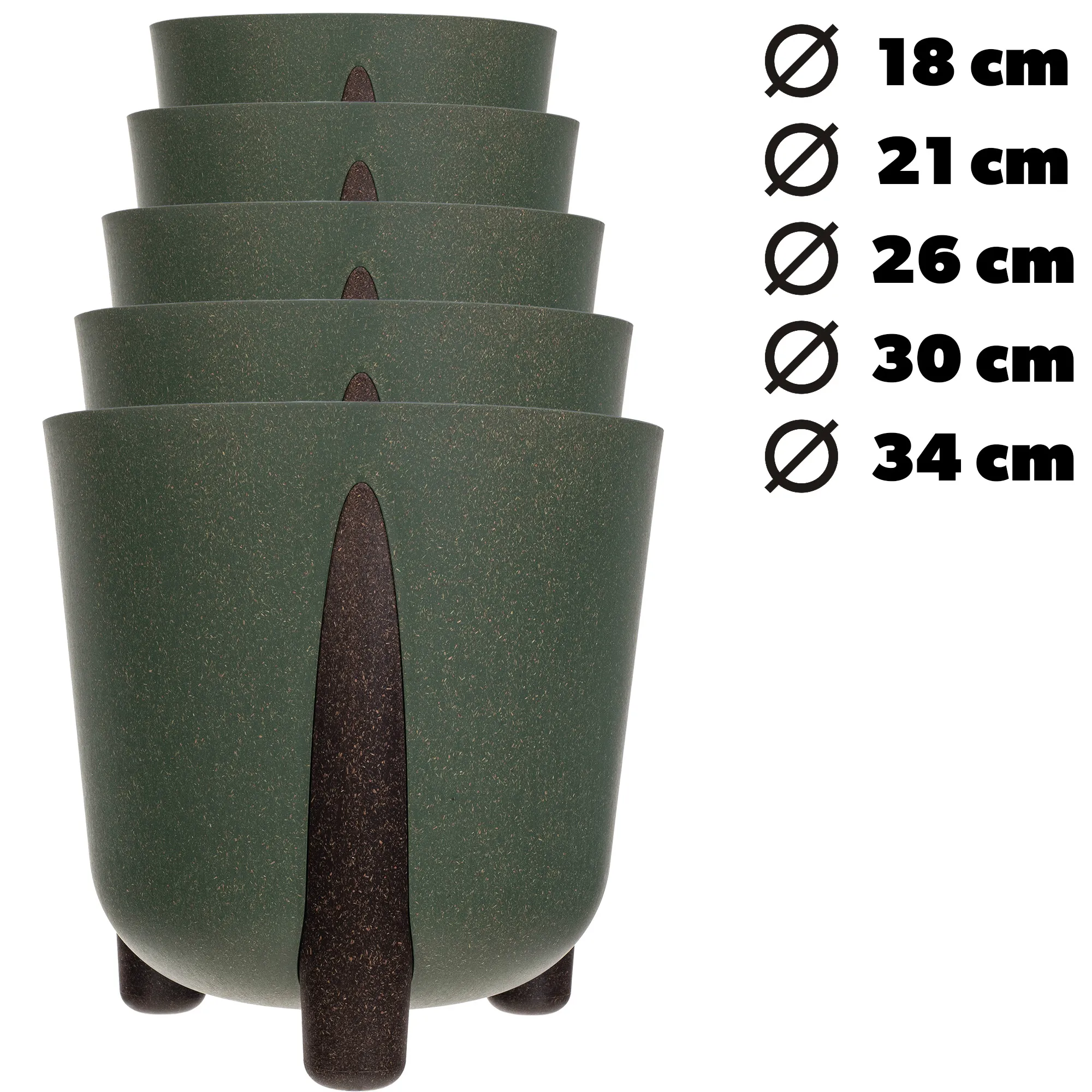 Nauze vazonas 21 cm žalias