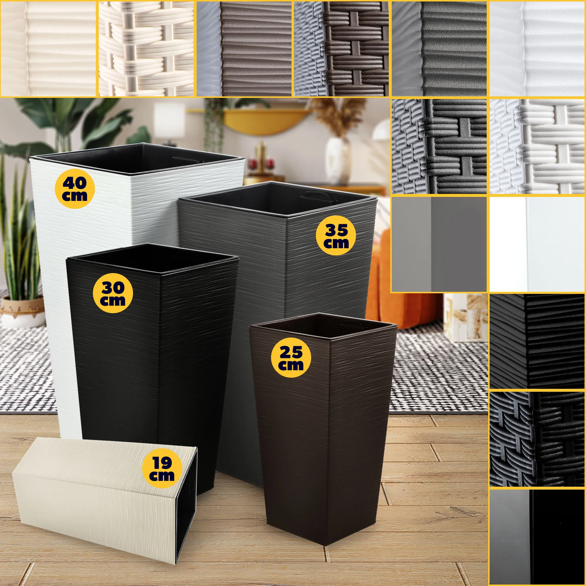 Gėlių vazonas su įdėklu Toulouse kaltelis 35 cm