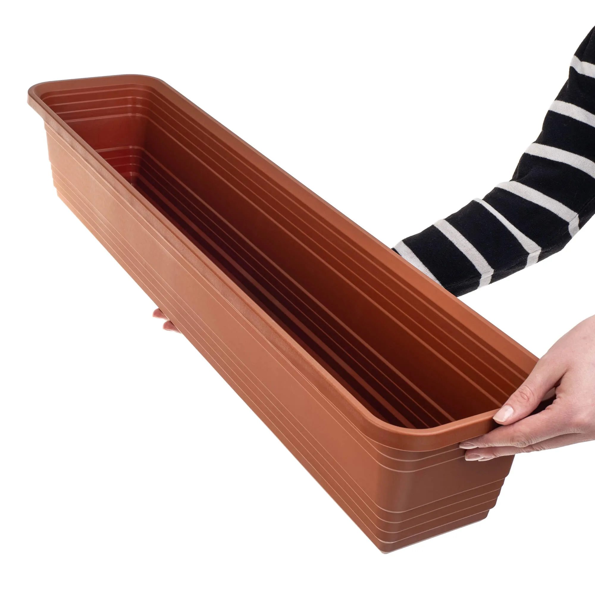 Paulin balkono dėžutė 80 cm terakotos spalvos