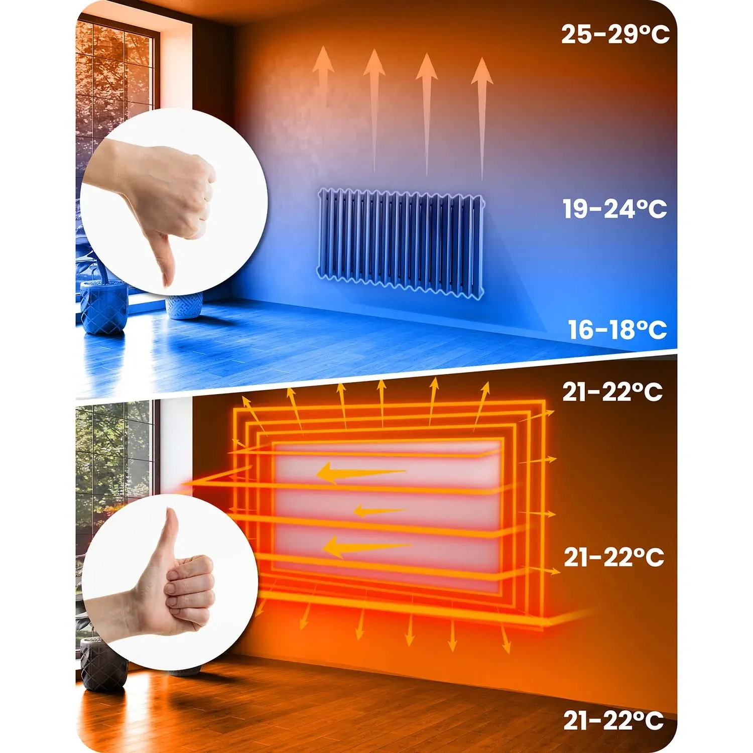 Infraraudonųjų spindulių šildytuvas 720 W Berdsen BD-983 WiFi nuotolinio valdymo programėlė - nuotrauka 1