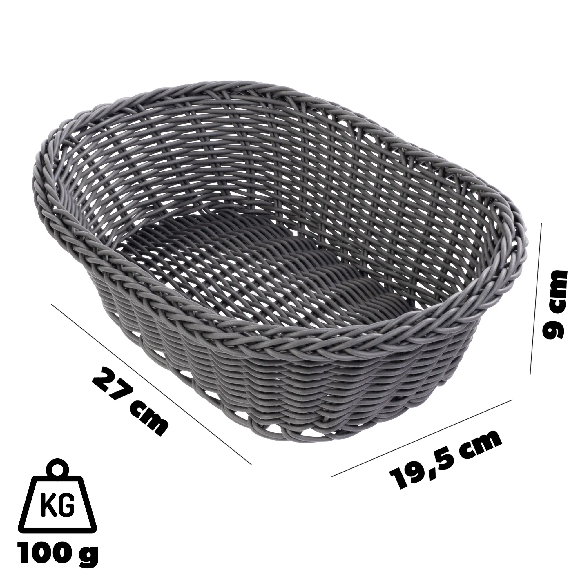 Arezzo ovalus pintas krepšelis, pilkas