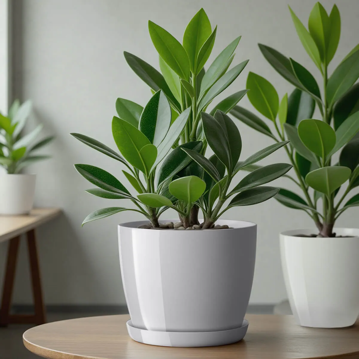 Agen vazonas su lėkštute, pilkas, 18 cm, 3 vnt.