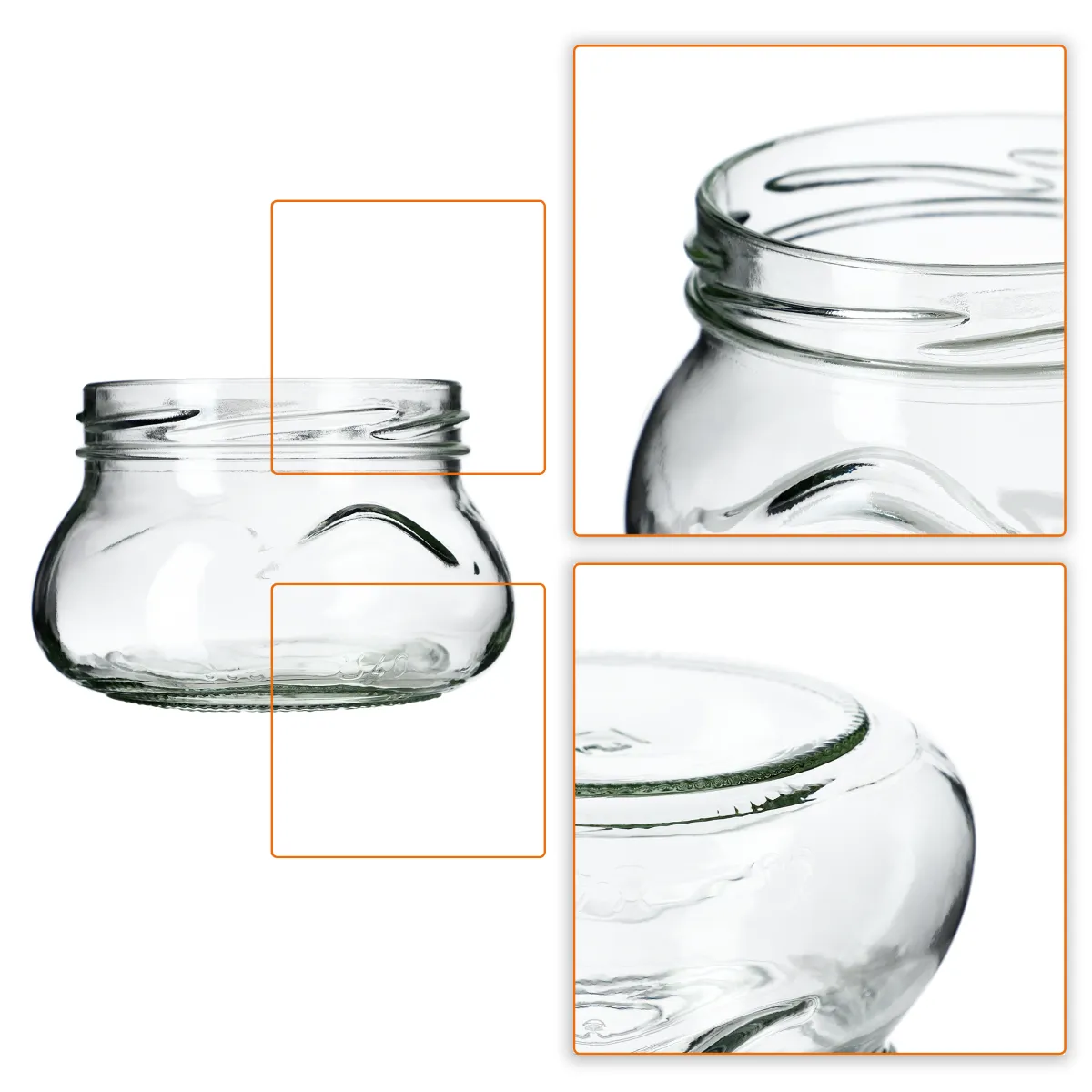Raja konservavimo stiklainiai 300 ml 10 vnt. 82 mm + dangteliai „Raudonieji žirneliai“