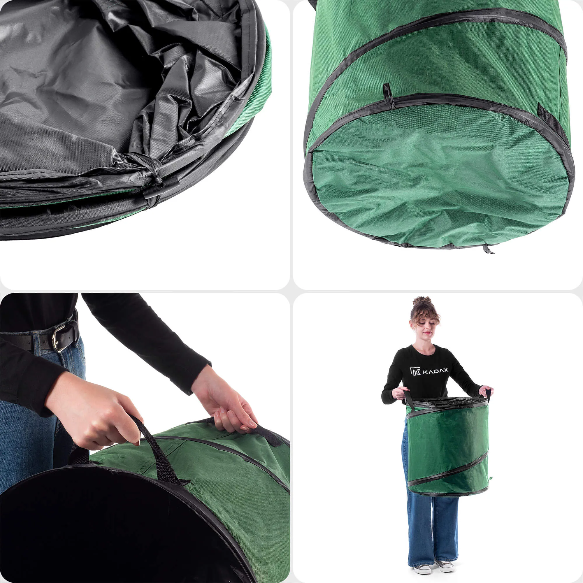 Vermenton 90 l sulankstomas sodo krepšys, žalias