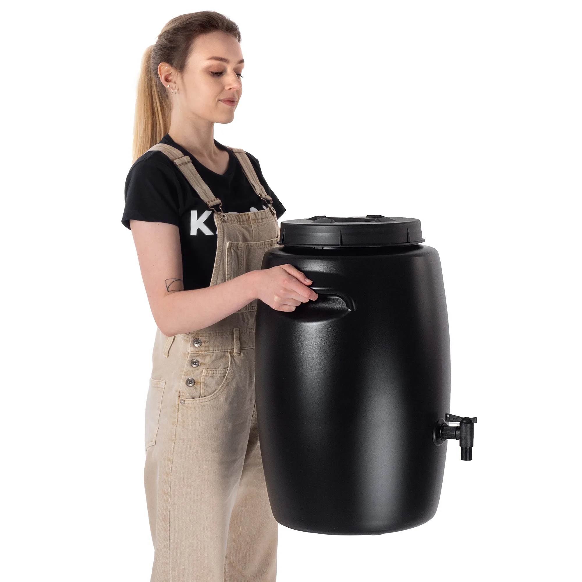 Pange 55L juoda sodo trąšų talpa