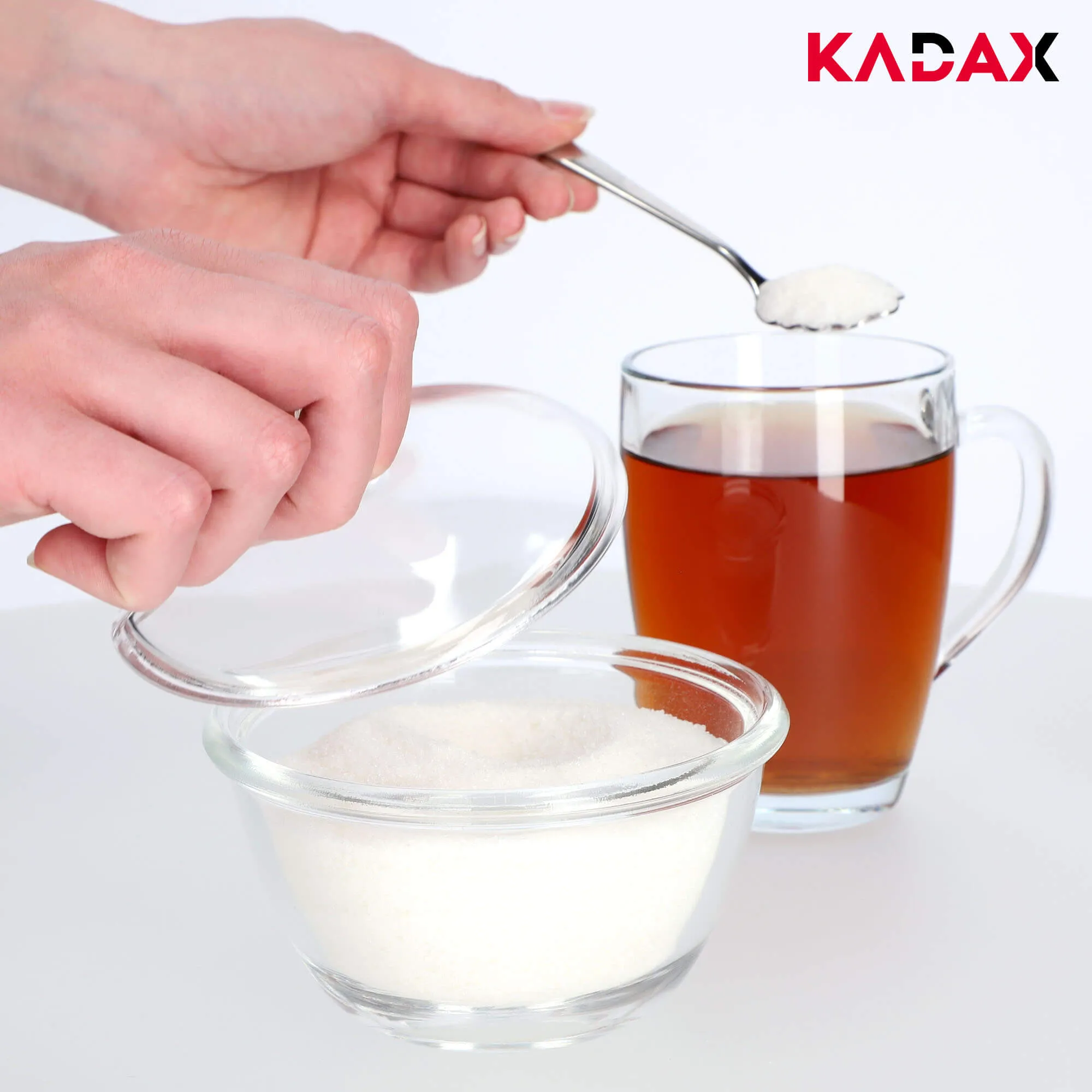 Stiklinė cukraus dubenėlė su dangteliu, 275 ml