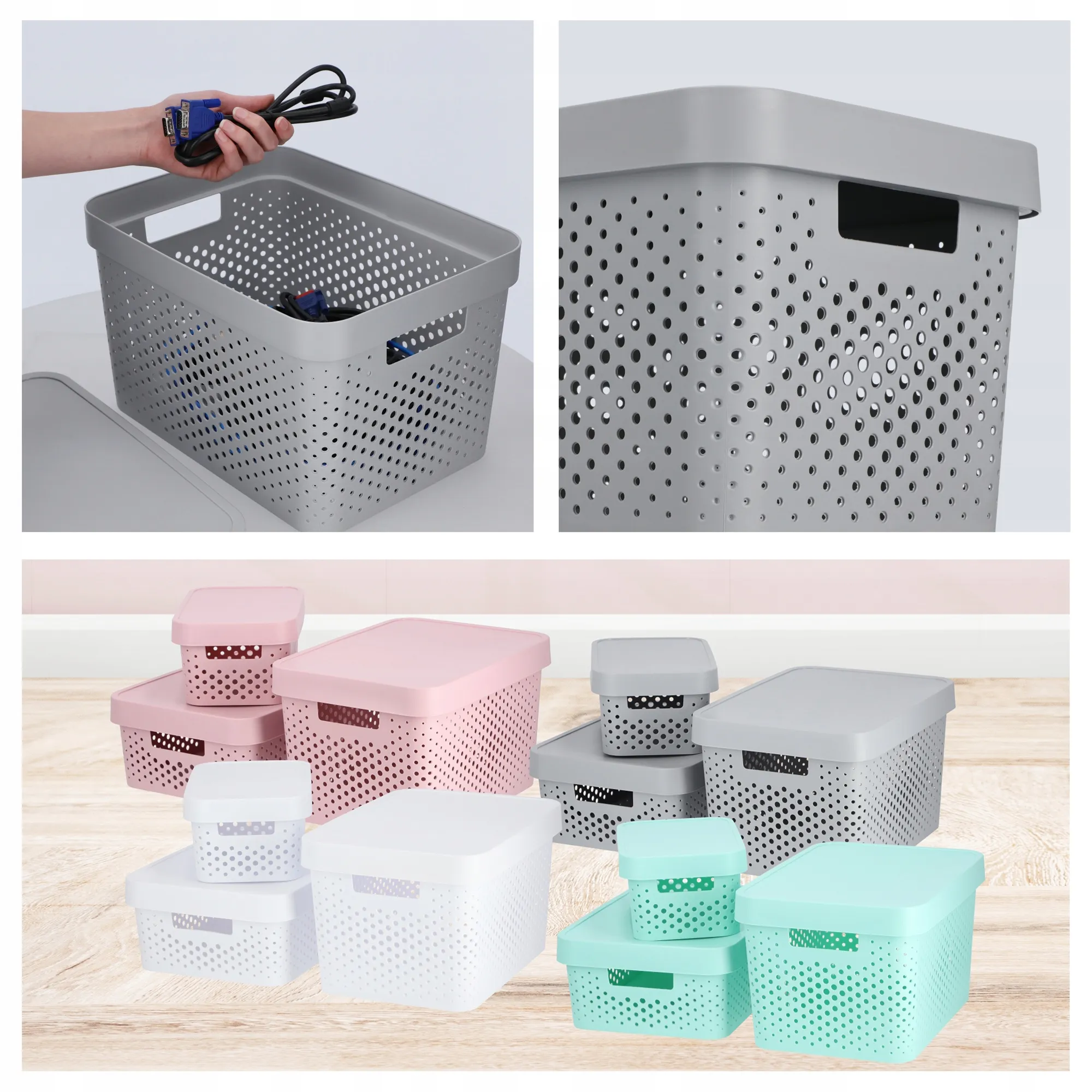 „Curver Infinity Eco“ 17 l talpos indas su dangčiu, pilkas