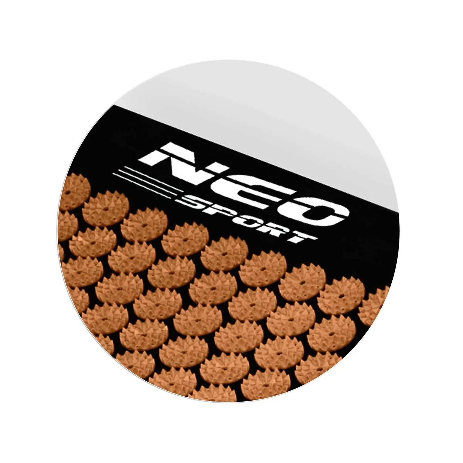 Neo-Sport NS-901 juodas ir auksinis akupresūros kilimėlis su smaigaliais - nuotrauka 1