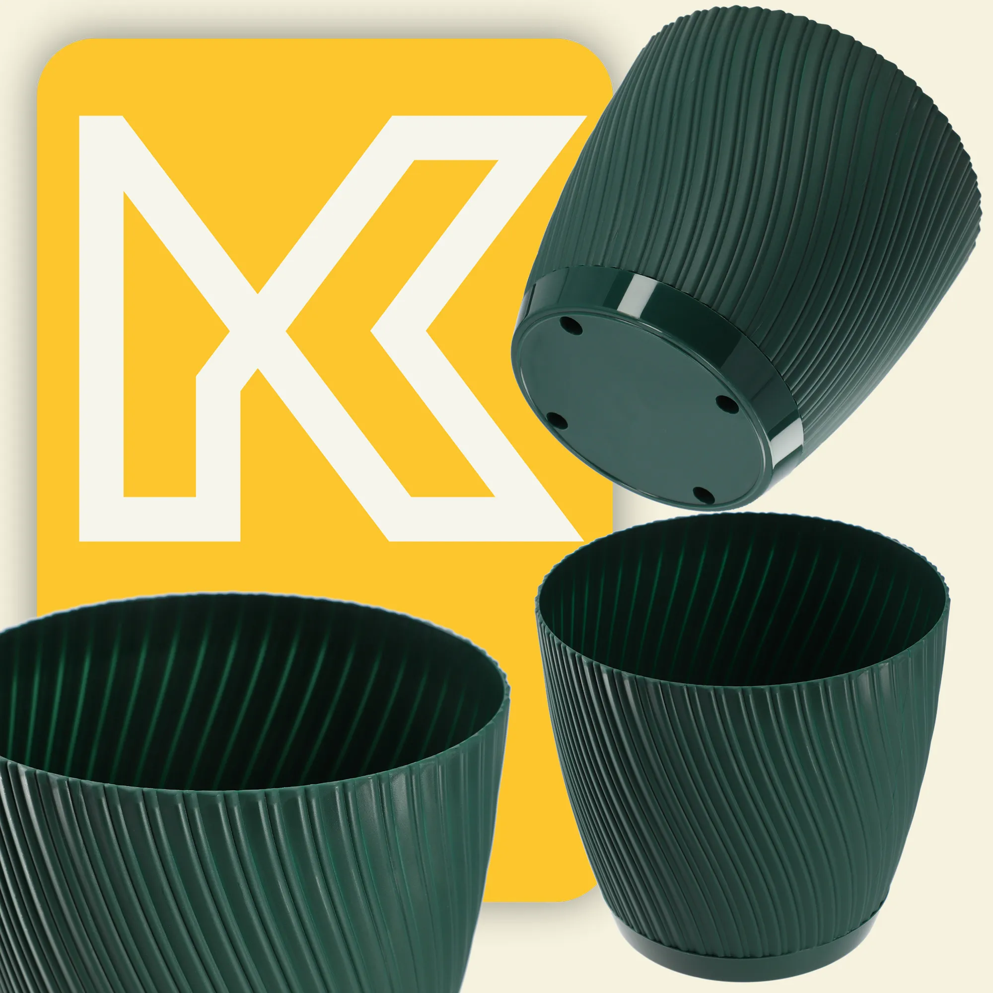 Tubas vazonas su lėkštute 17 cm