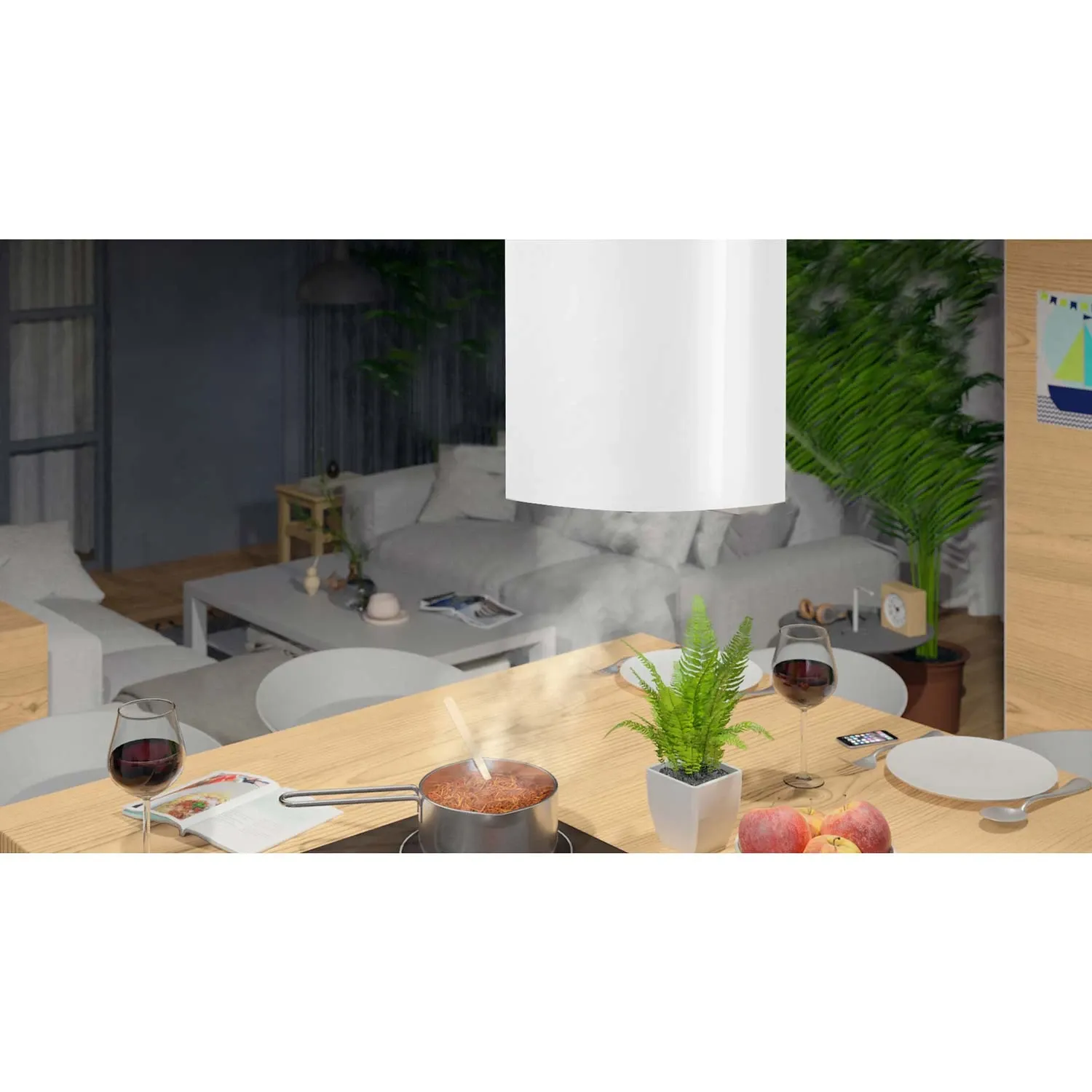 Pakabinamas virtuvės gartraukis, 35 cm, baltas, BT-228 - nuotrauka 1