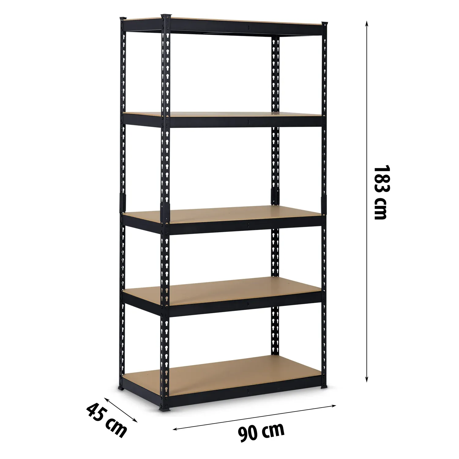 Metalinė daiktų laikymo lentyna 183 x 90 x 45 cm Humberg HR-700 juoda - nuotrauka 1