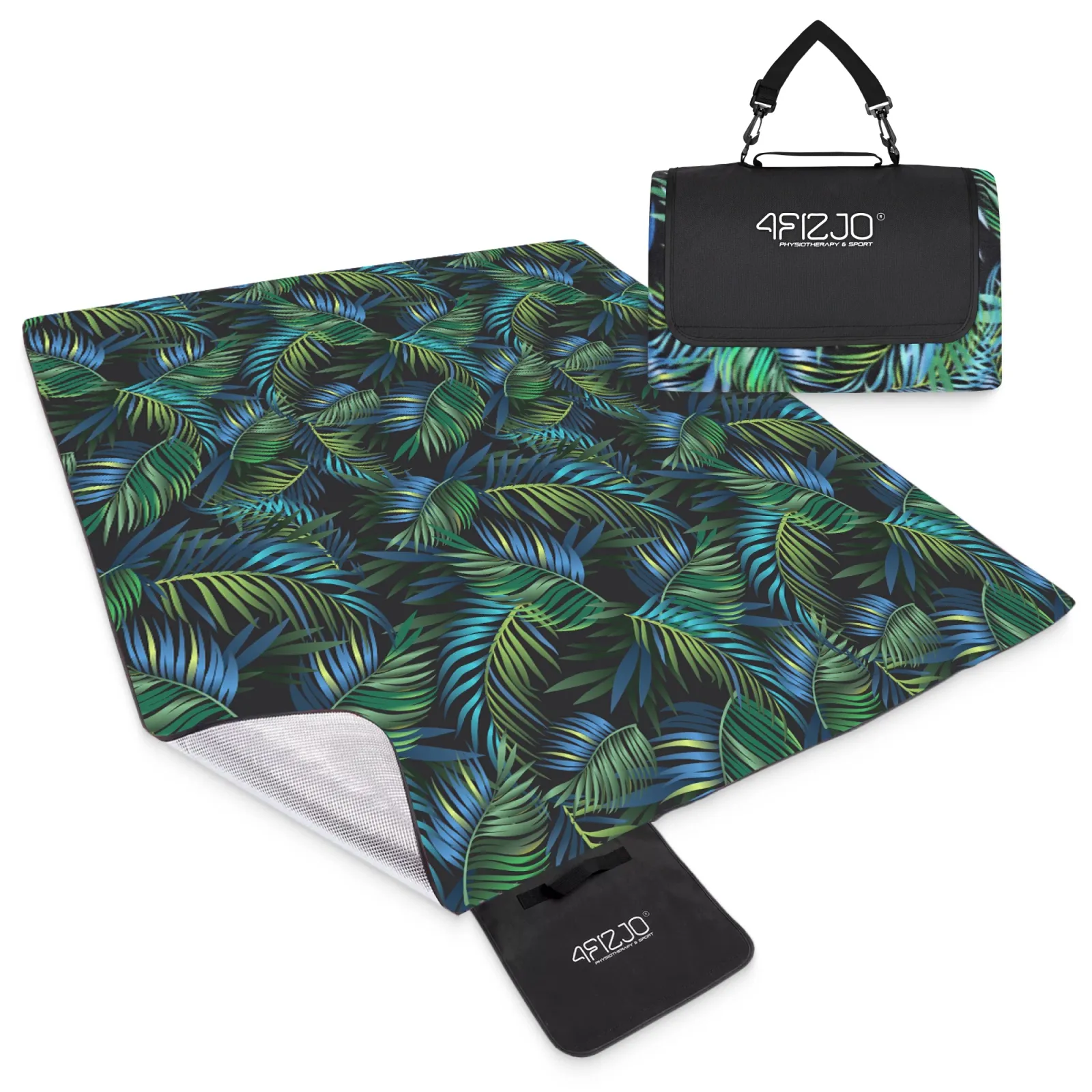 Izoliuota paplūdimio pikniko antklodė 200 x 200 cm palmės formos