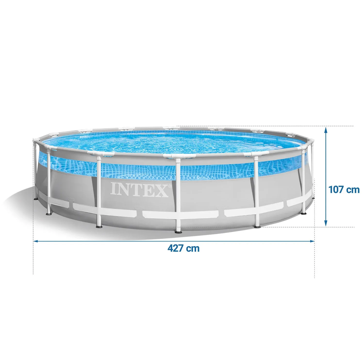 Karkasinis sodo baseinas 427 x 107 cm 12 viename INTEX 26722 - nuotrauka 1