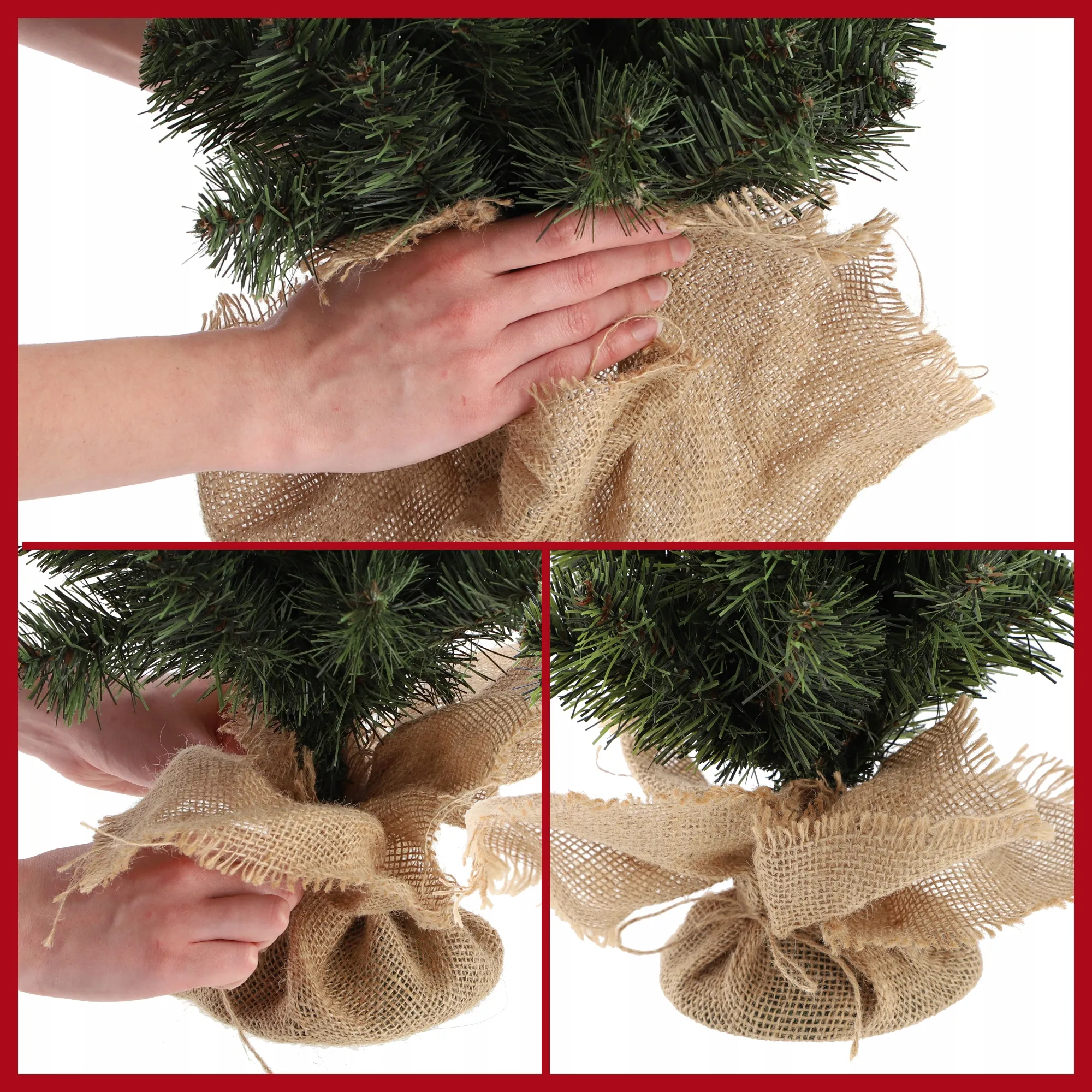 Dekoratyvinė dirbtinė Kalėdų eglutė iš džiuto 60 cm