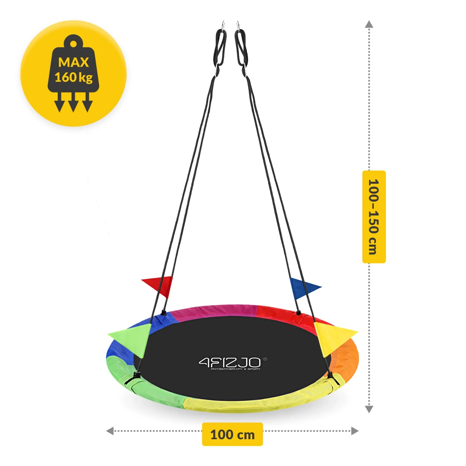 Vaikiškos sodo sūpynės L Gandro lizdas 100 cm