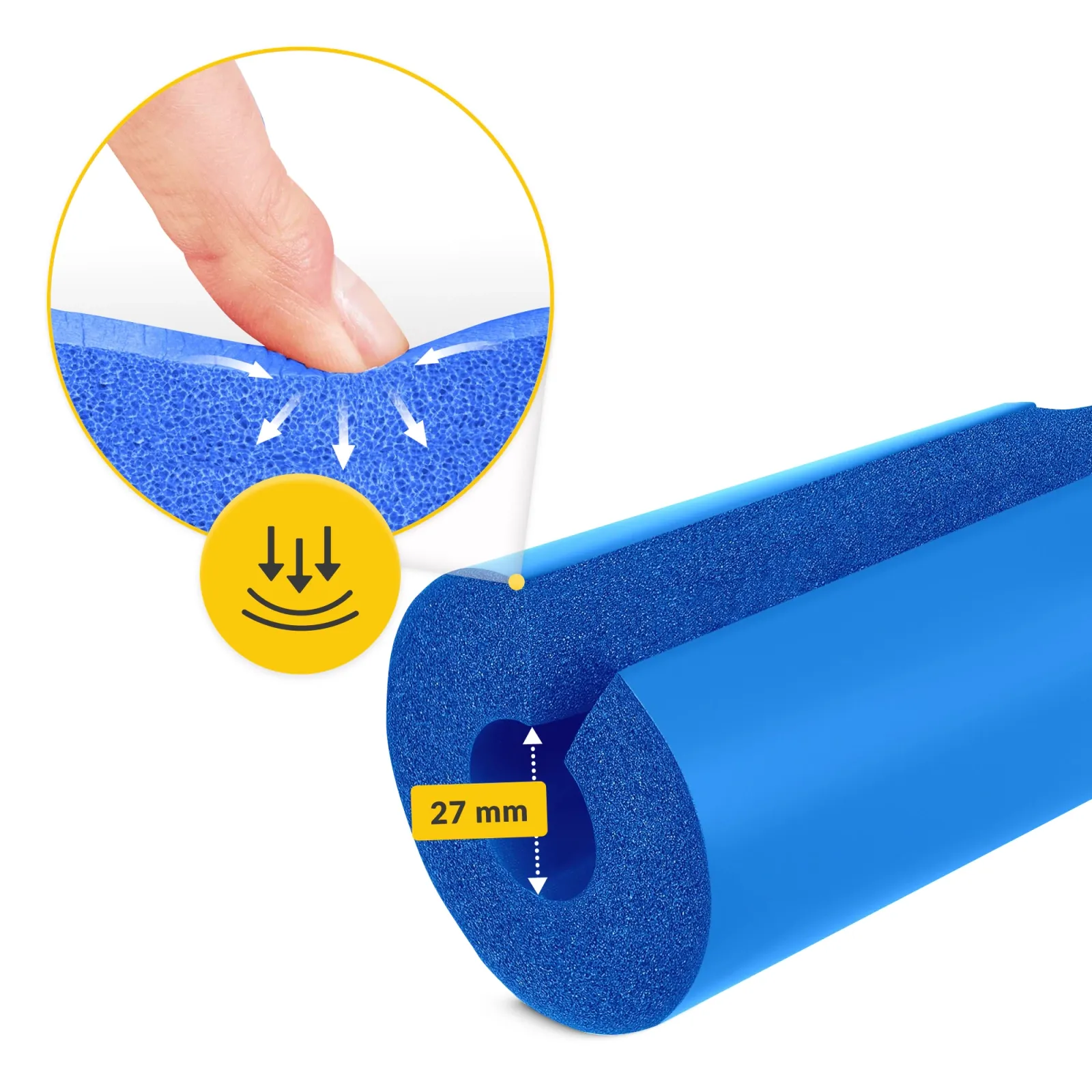 Mėlynas štangos apsaugas