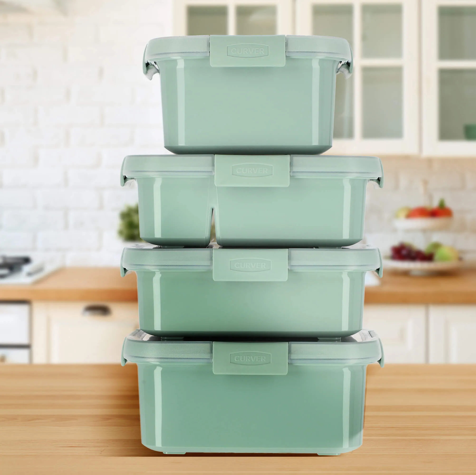 1,2 l išsinešimui skirto pietų rinkinio maisto indelis, žalias