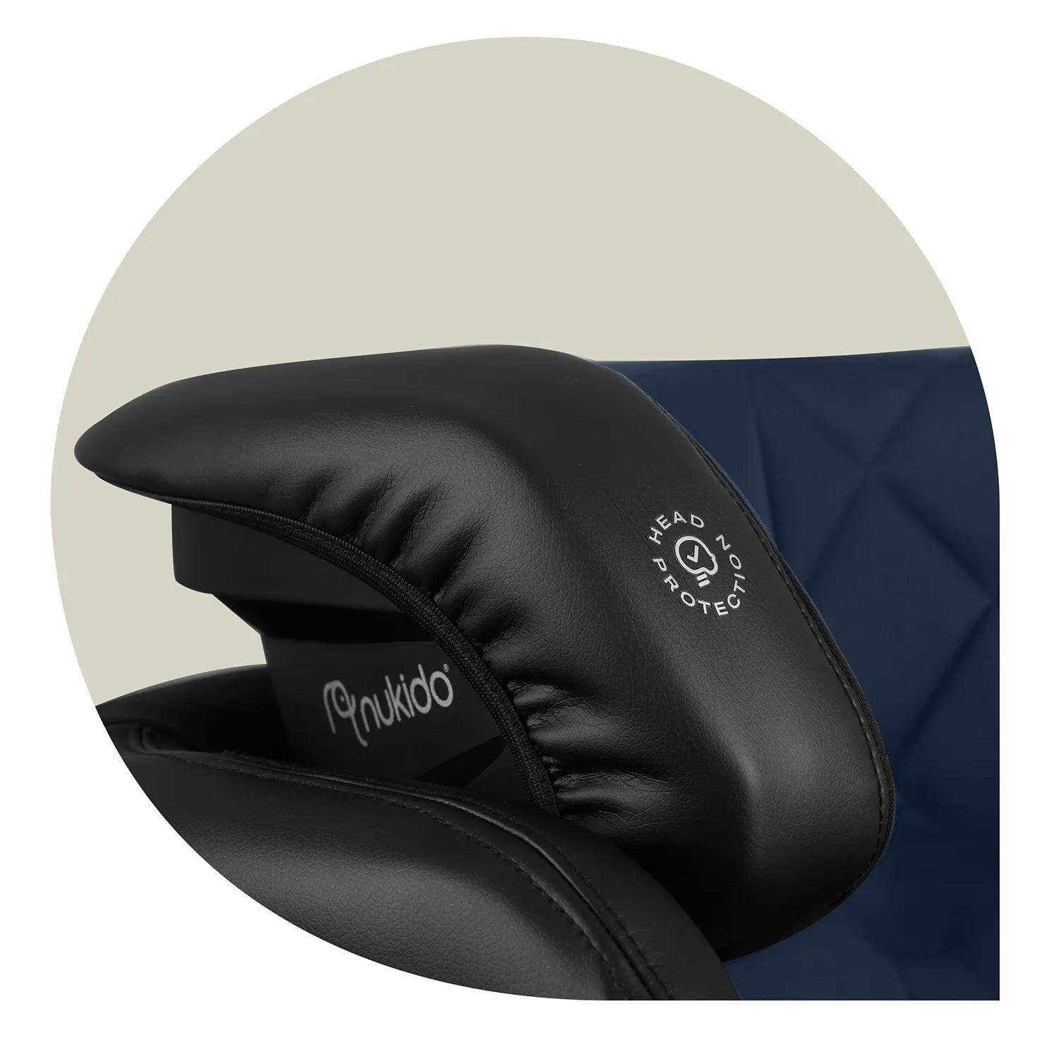Nukido Louis automobilinė kėdutė, juoda/tamsiai mėlyna, 15-36 kg, ISOFIX - nuotrauka 1