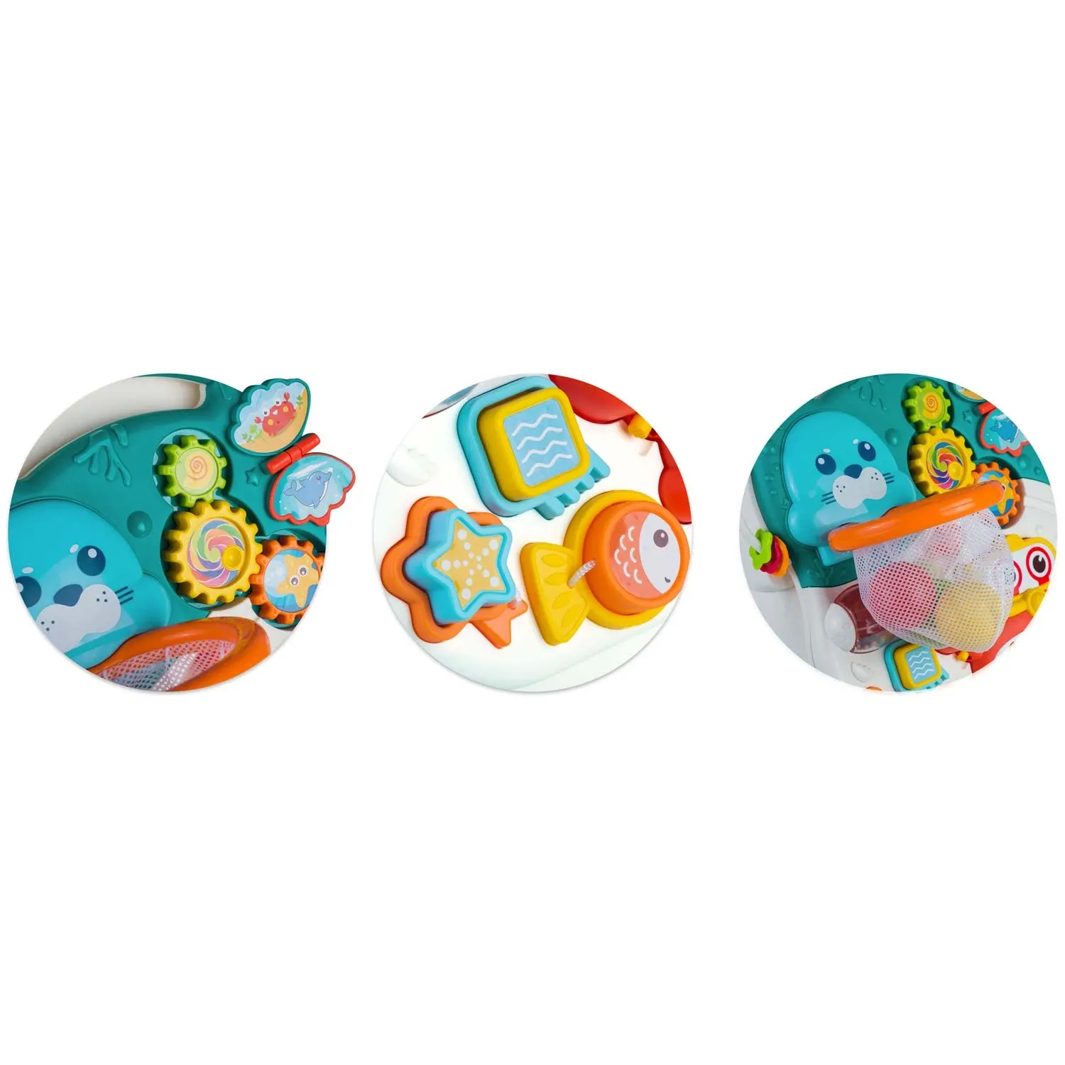 Švietimo stalas stūmimui 3in1 RK-810 baltas ir mėlynas - nuotrauka 1