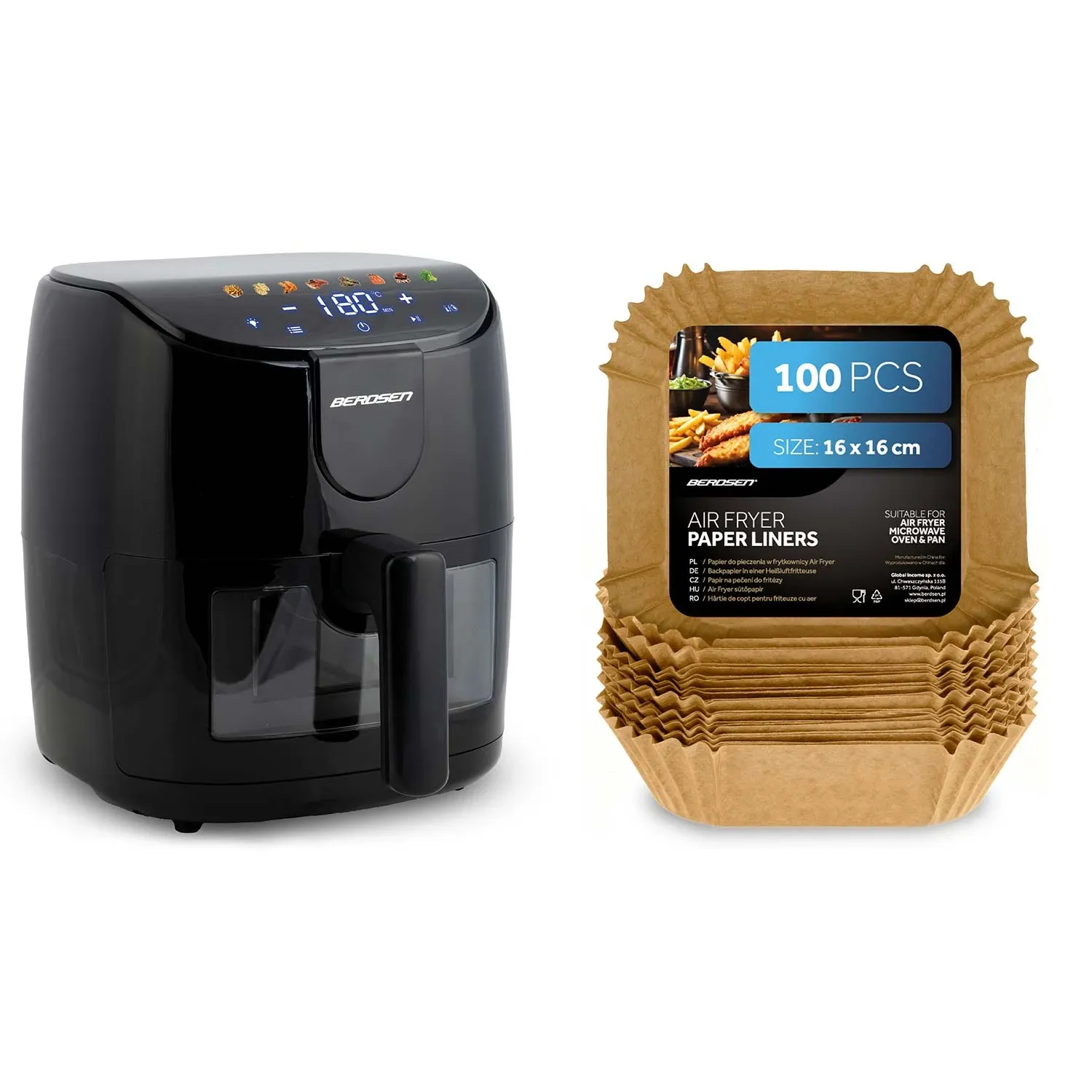 Kepimo popierius gruzdintuvės įdėklams 16 cm Berdsen - 100 vnt. - nuotrauka 1