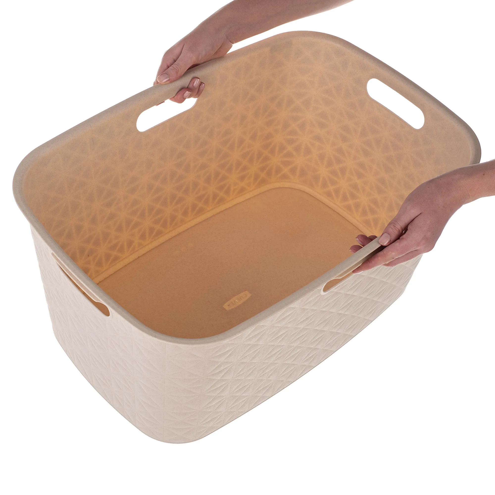 Curver Softex 45L kreminės spalvos lyginimo krepšelis