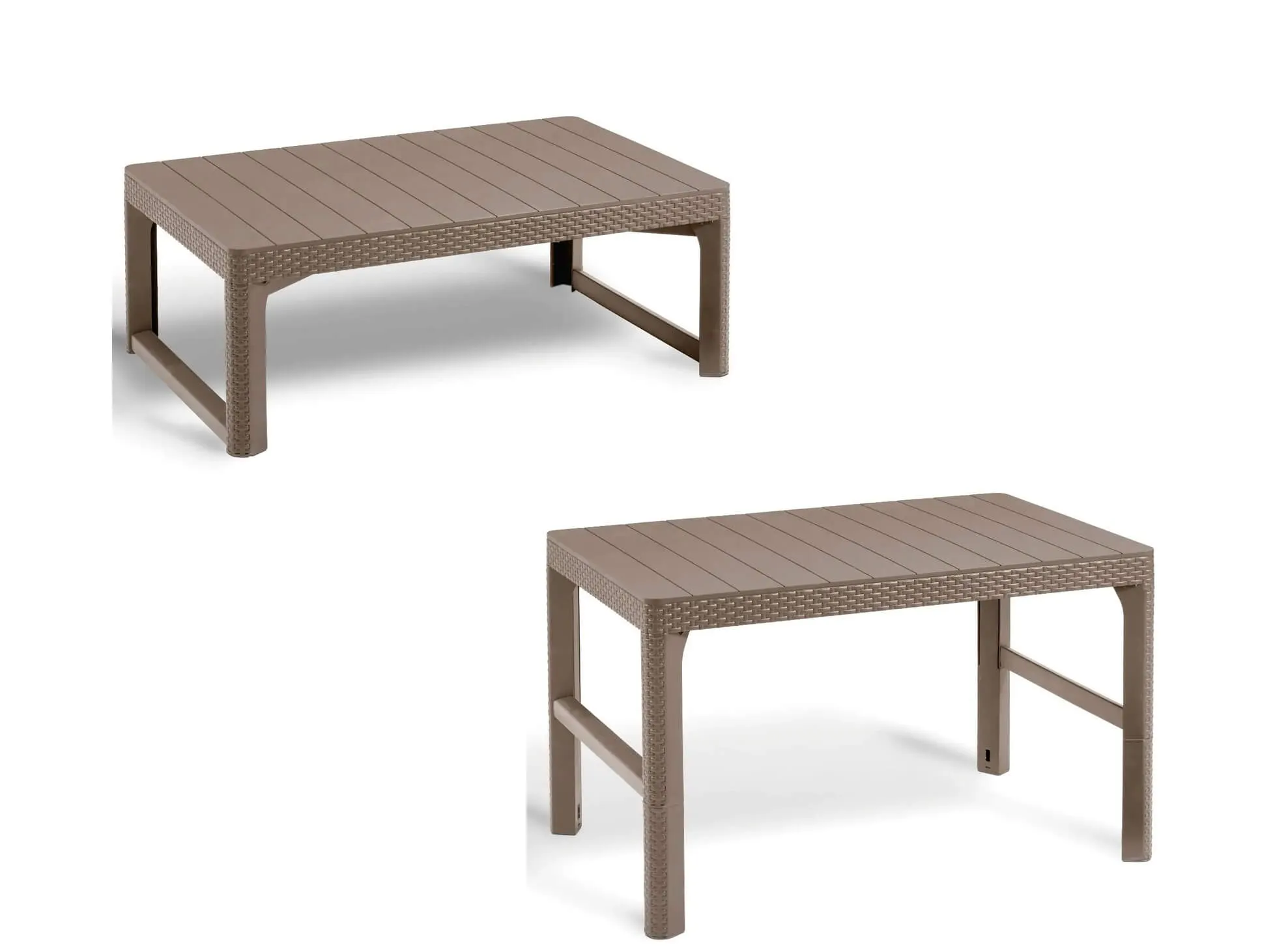Keter Lyon 2 viename sodo stalas 116 x 66 cm, kapučino spalvos