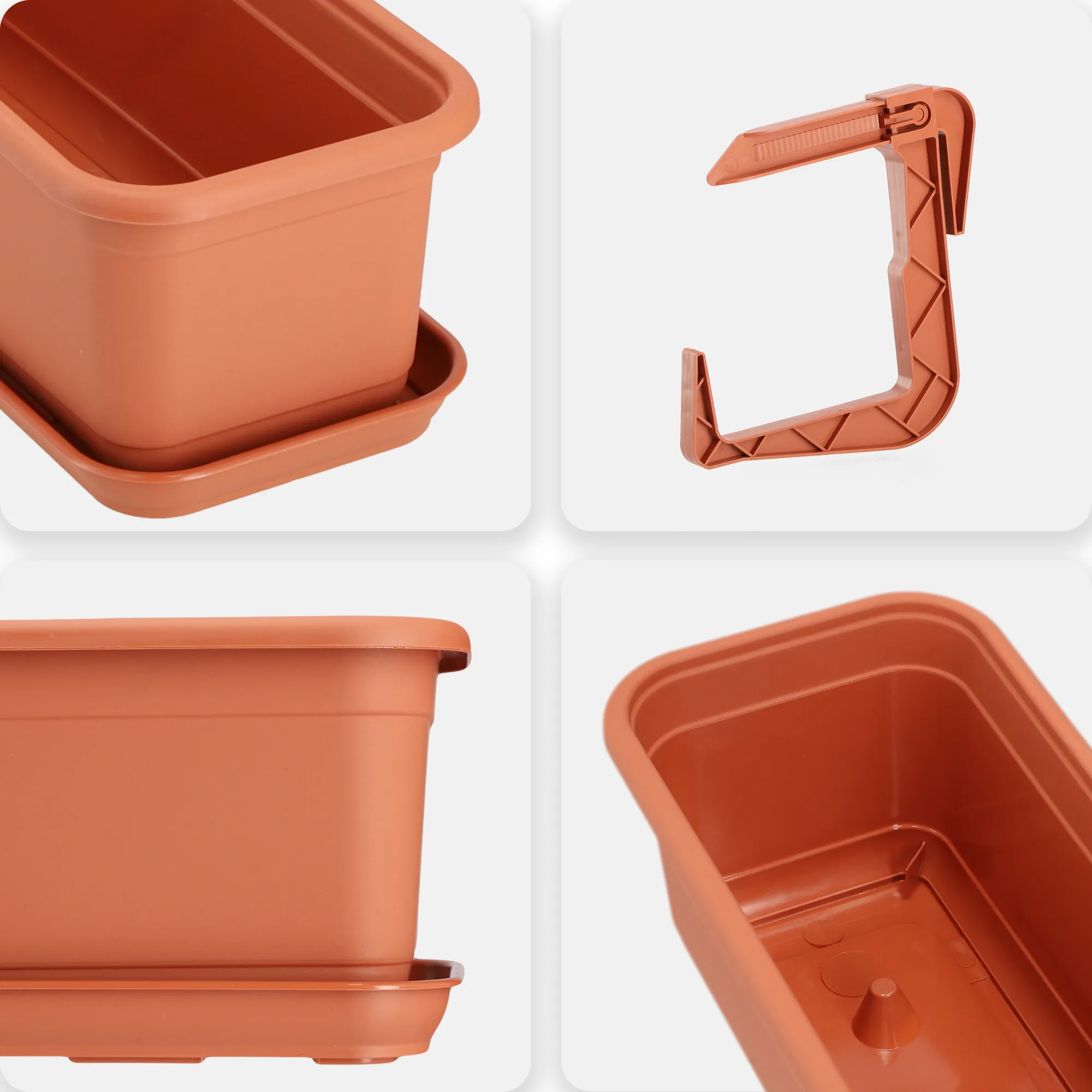 „Evron“ balkono dėžė su pagrindu ir rankenomis