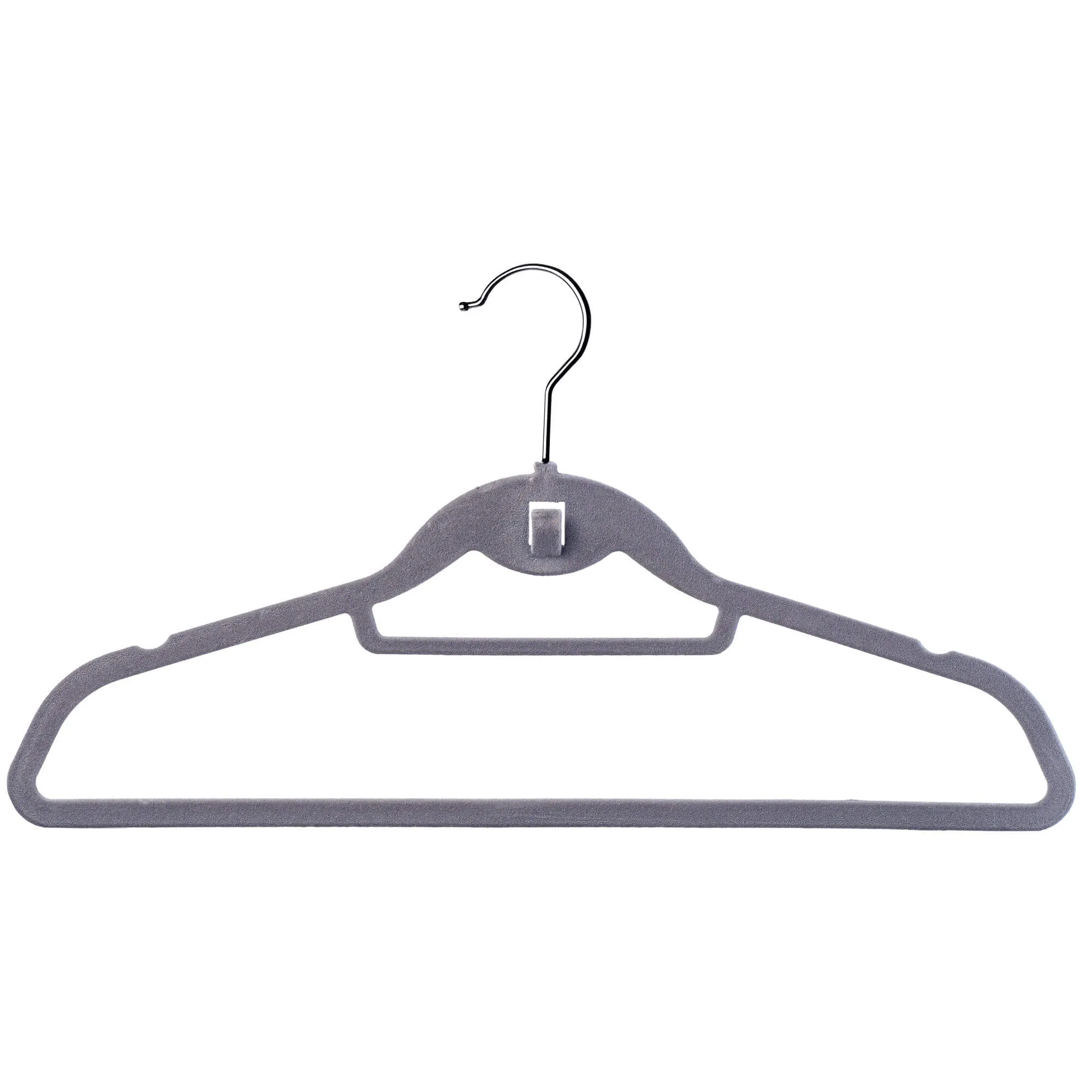 Tamsiai pilka pūkuota drabužių pakaba, 5 vnt.