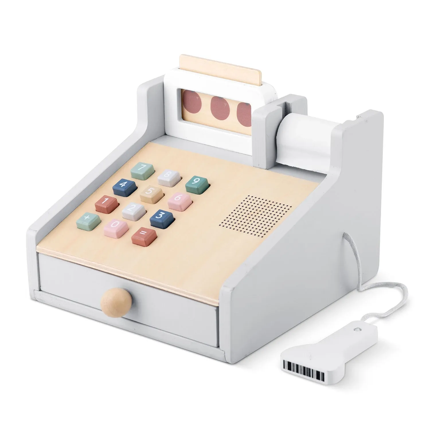 Medinis žaislinis kasos aparatas NK-863 Nukido - nuotrauka 1