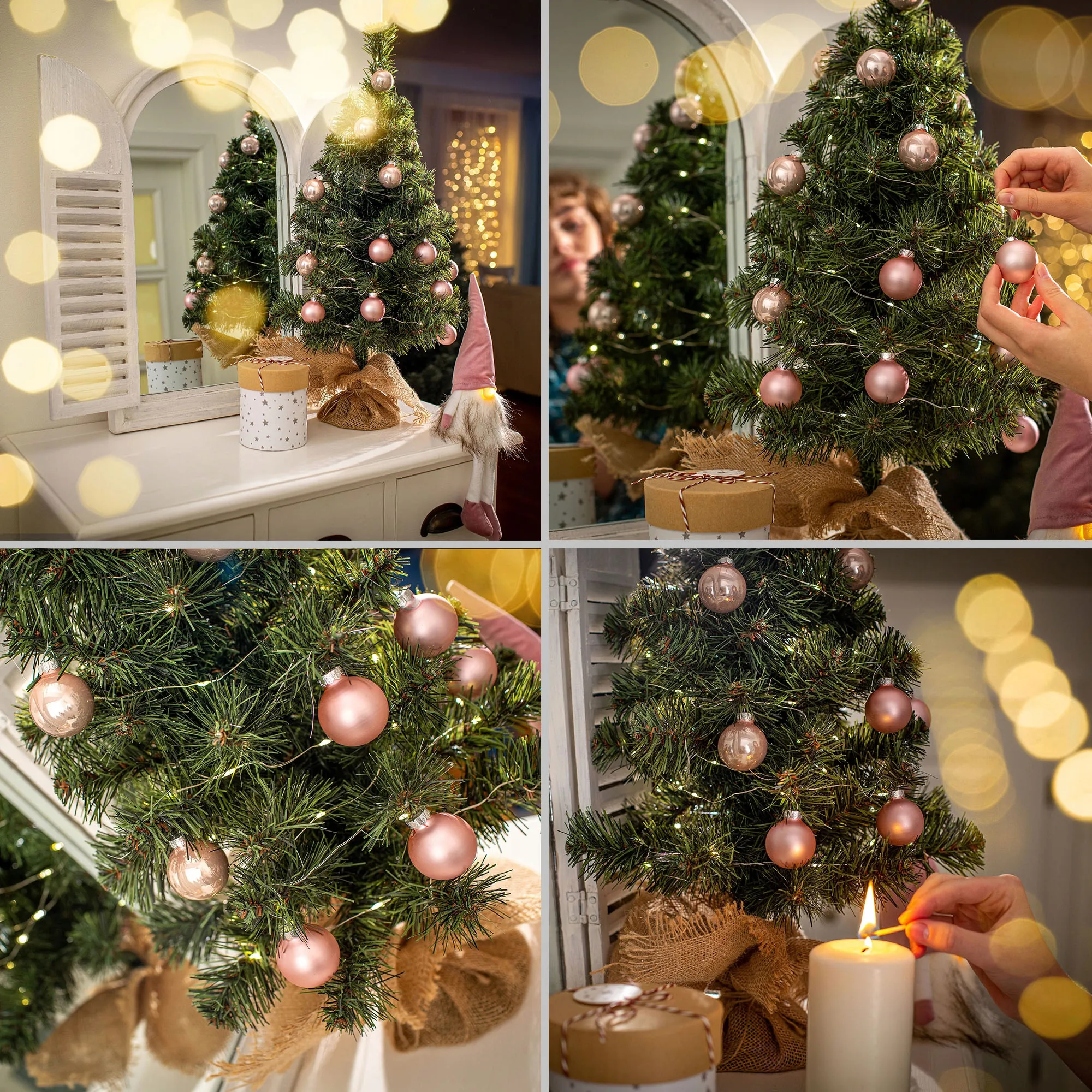 Dekoratyvinė dirbtinė Kalėdų eglutė iš džiuto 60 cm