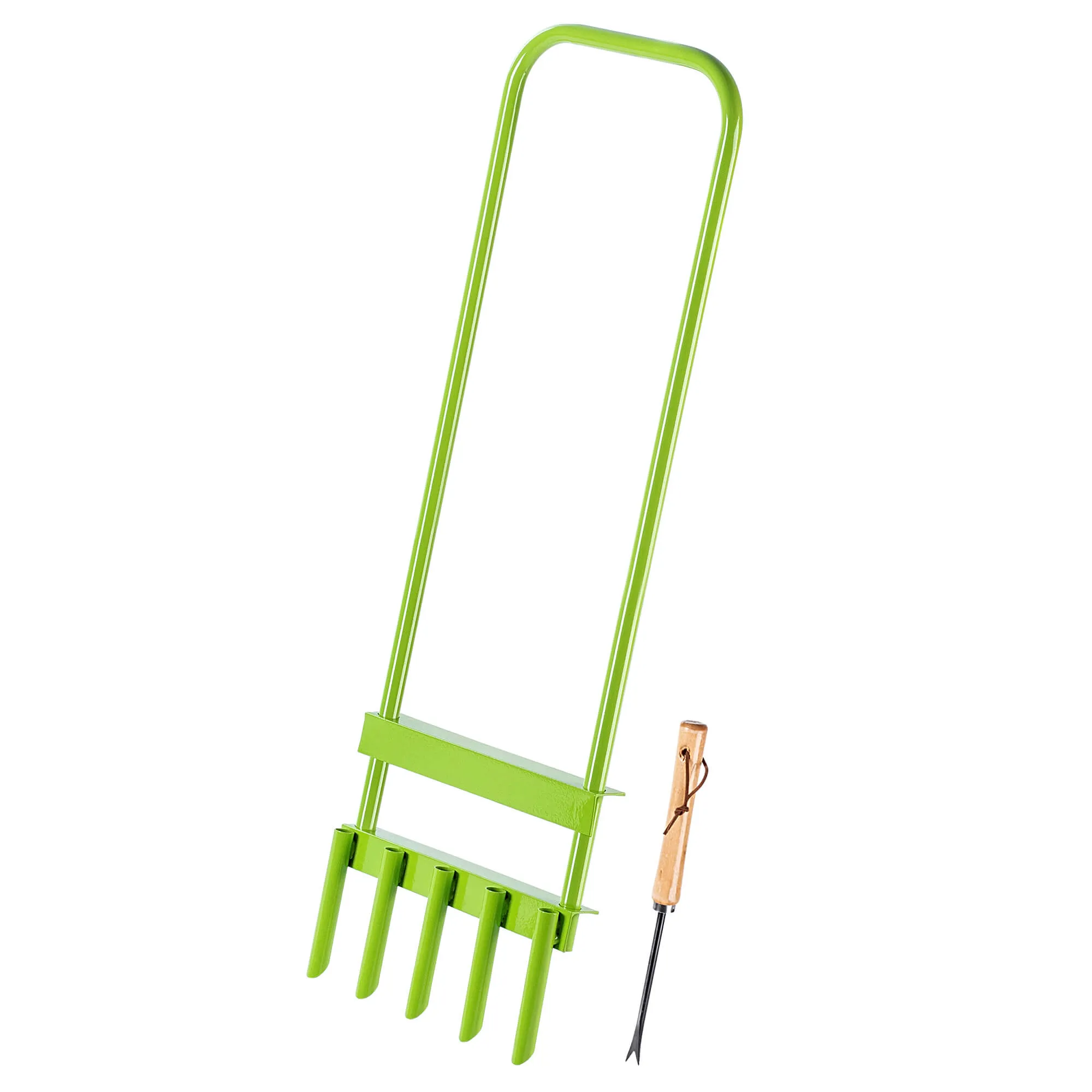 Adum rankinis vamzdinis vejos aeratorius, 90 x 30 cm, plieno žalios spalvos