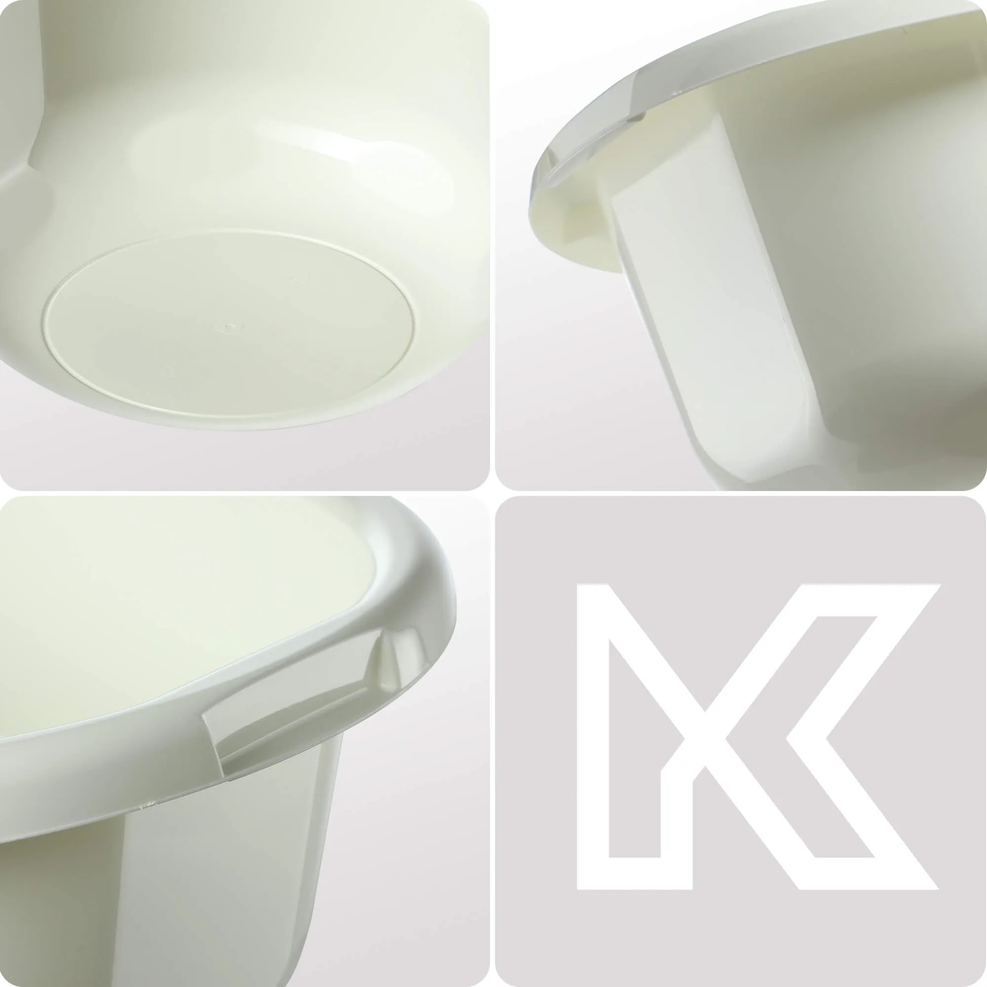 Lari vonios dubuo su rankenomis, 30 l, baltas